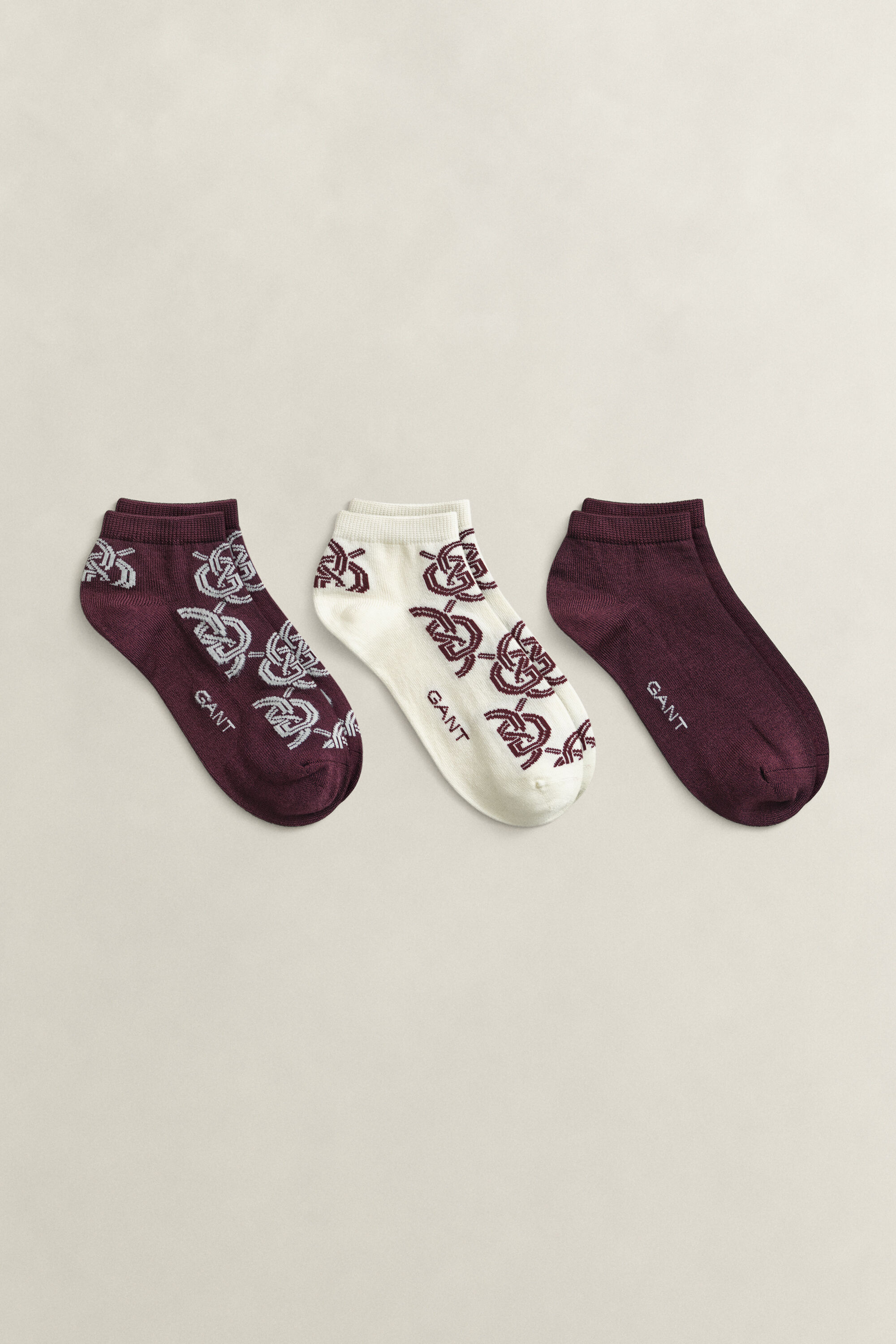 3er-Pack Monogram Knöchelsocken