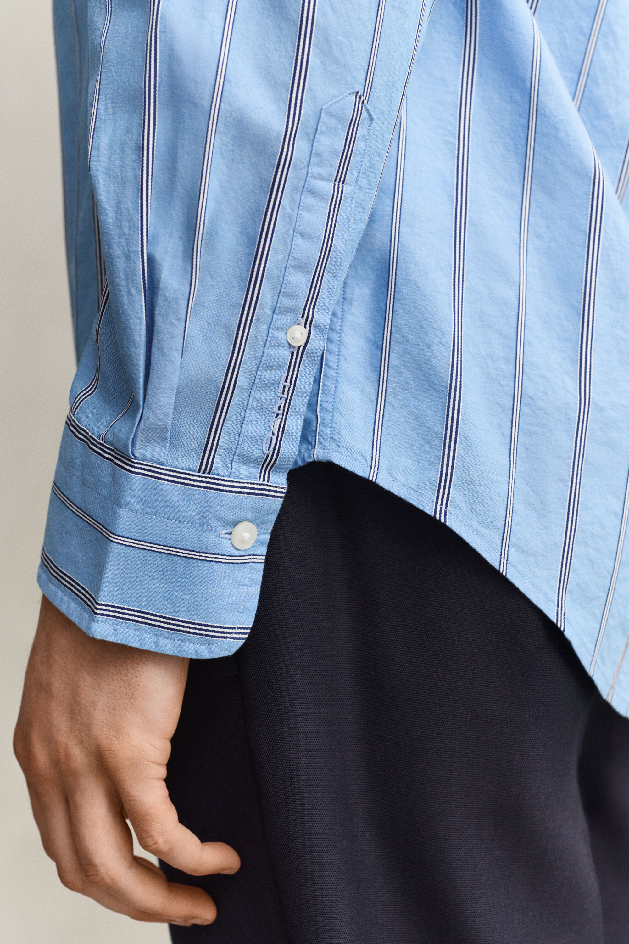 Relaxed Fit Dobby Stripe Hemd