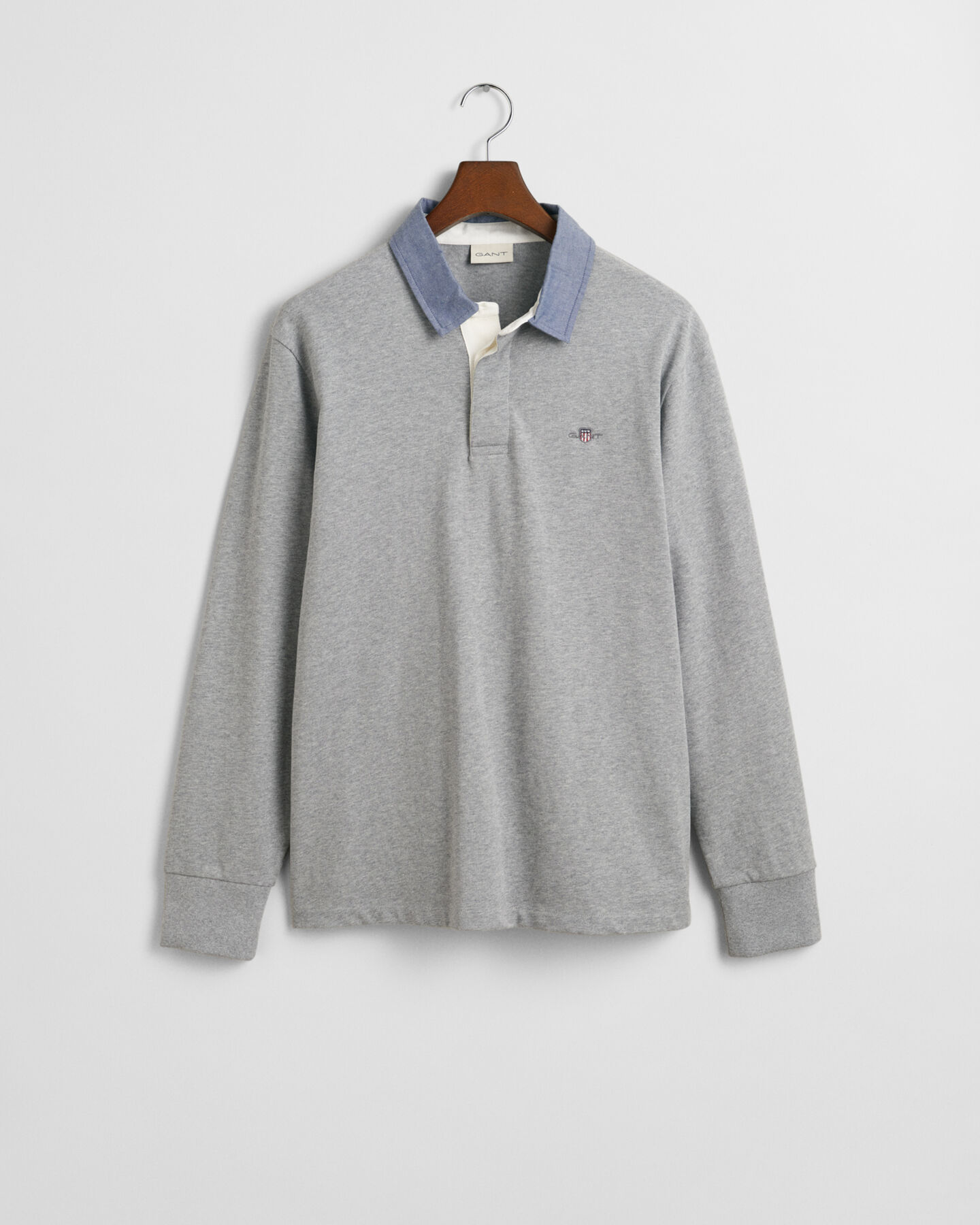 Heavy Rugger mit Chambray-Kragen