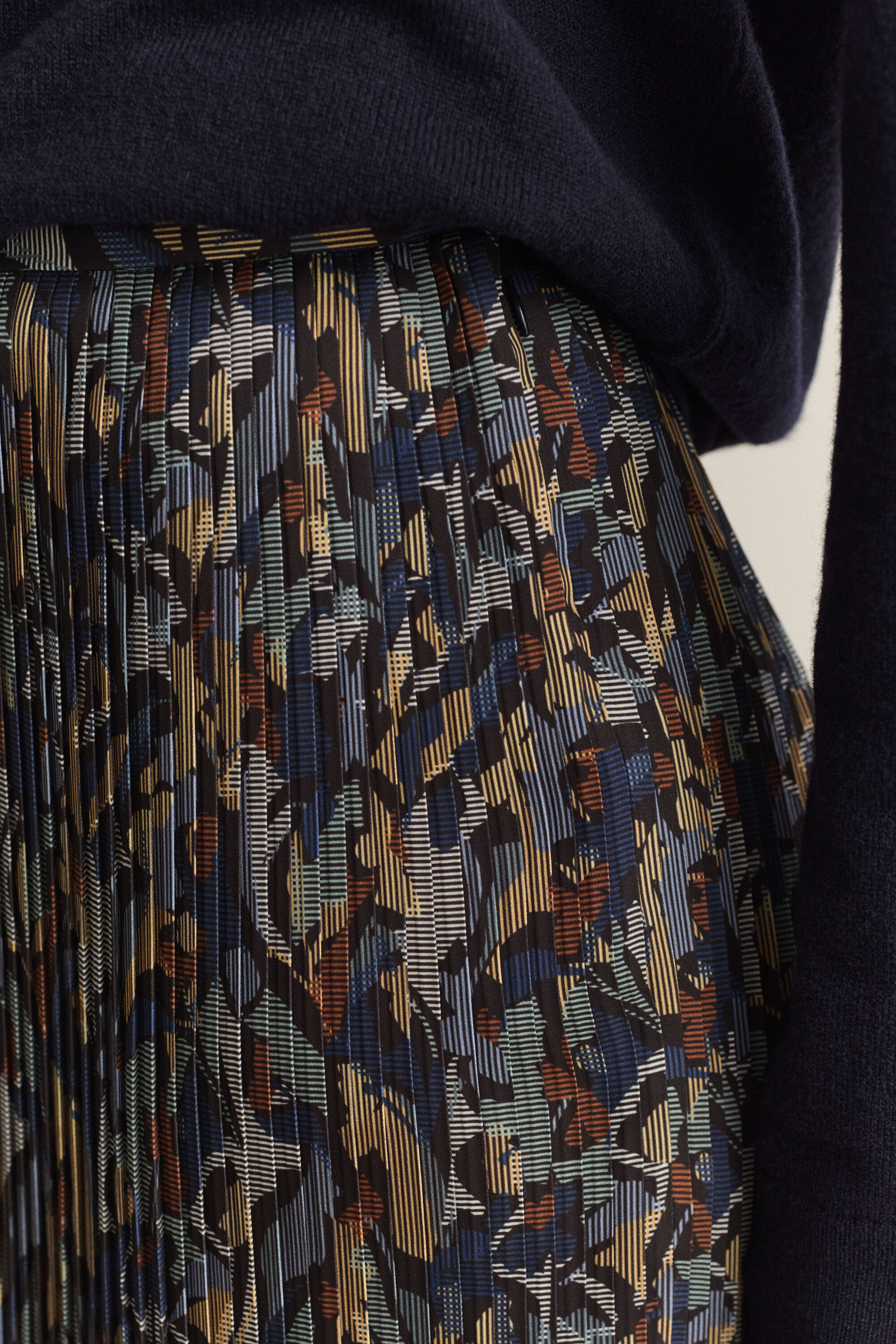 Plissierter Rock mit Print