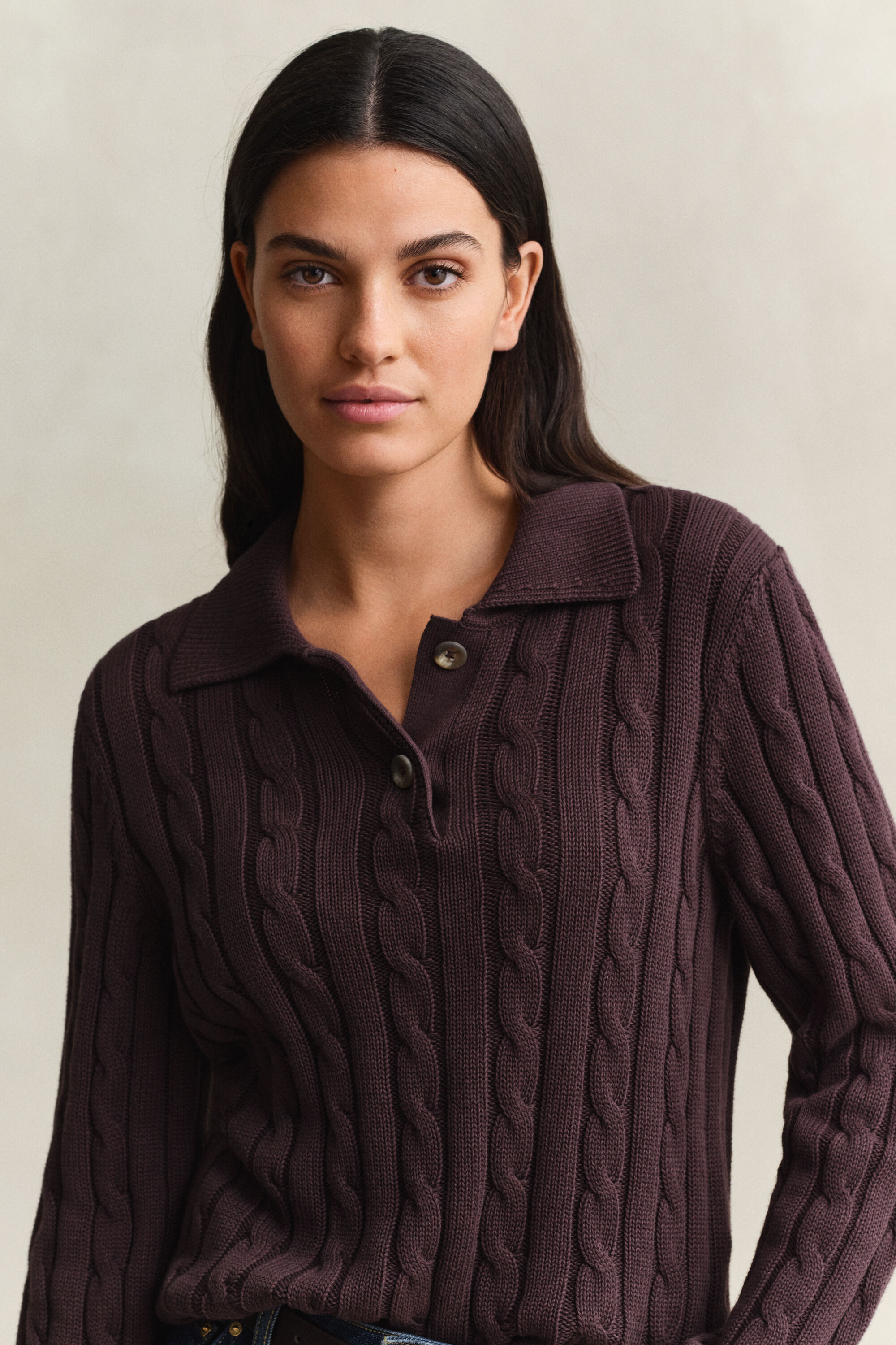 Zopfstrick Pullover aus Baumwolle