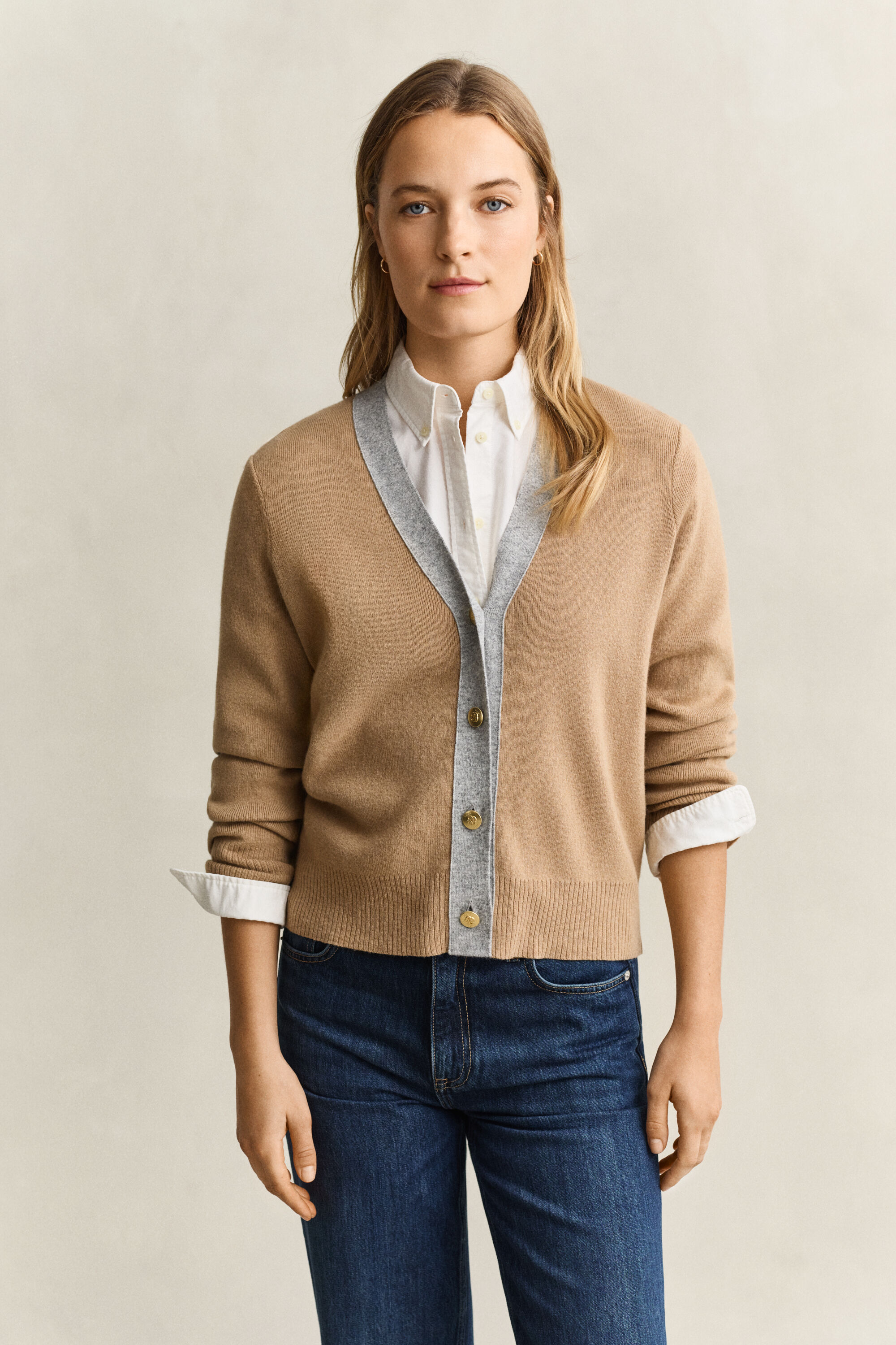 Cardigan mit Kontrastdetails