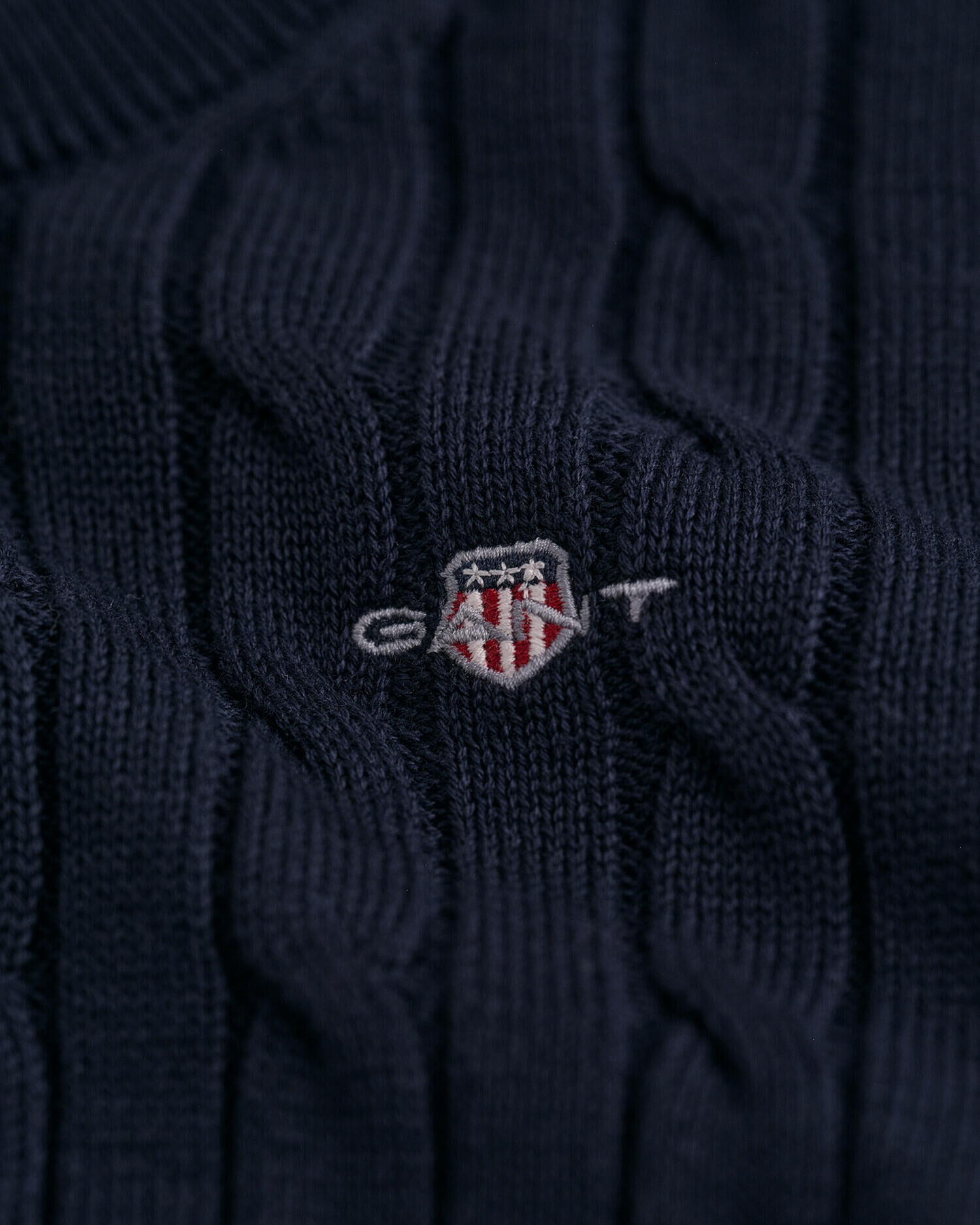 Kids Shield Zopfstrick Rundhalspullover aus Baumwolle