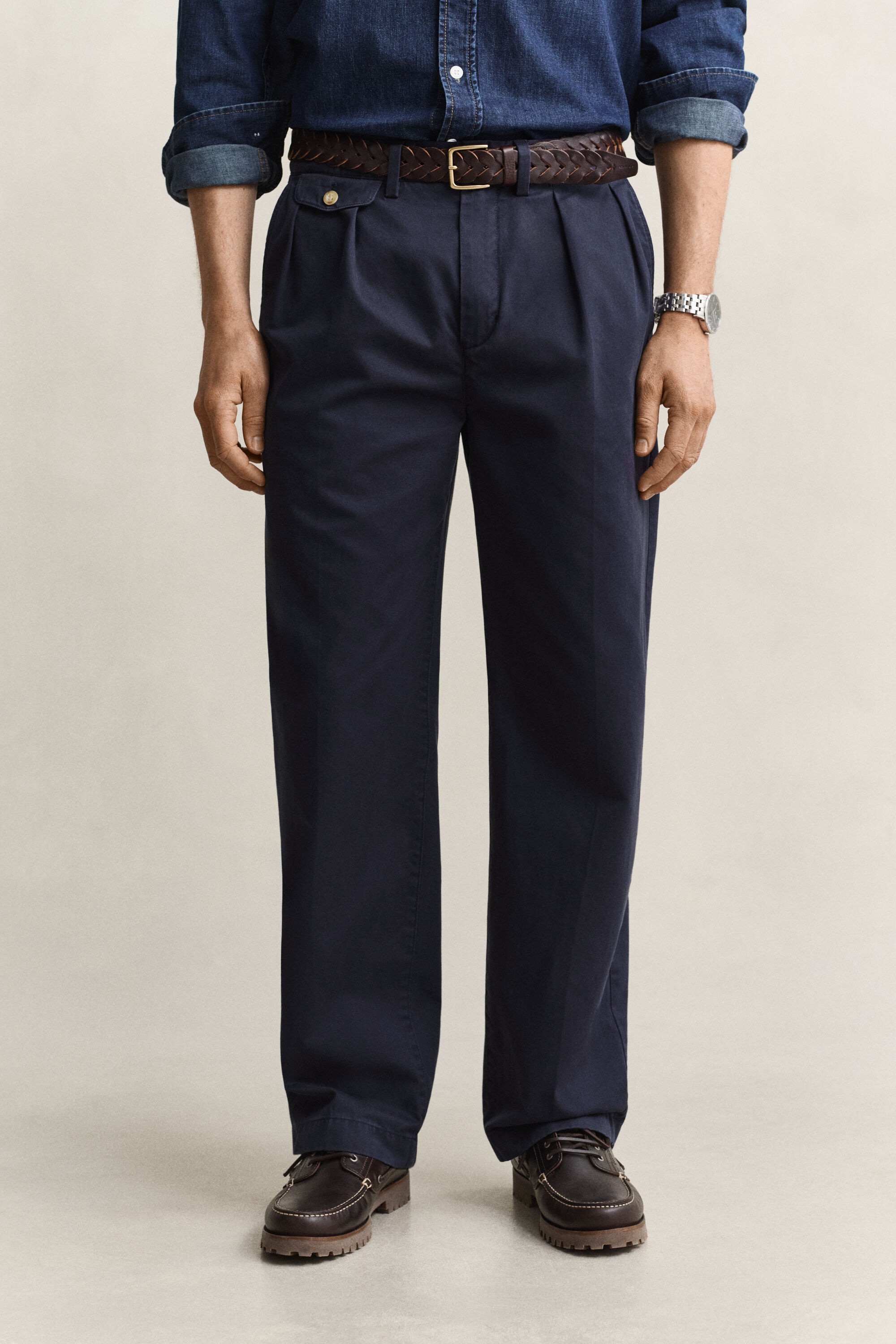 Chinohose aus Baumwolltwill