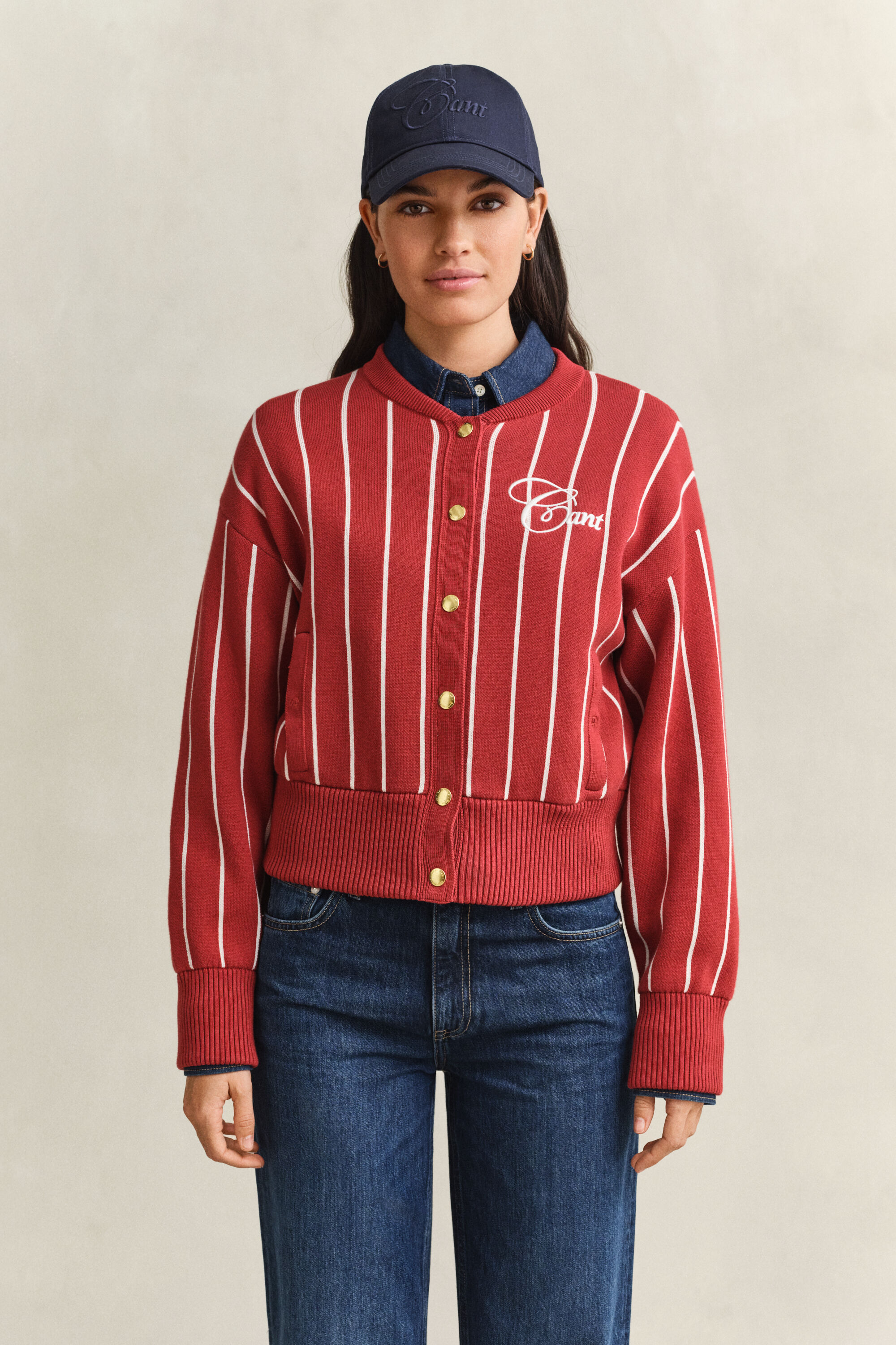 Gestrickte Gant Varsity Jacke