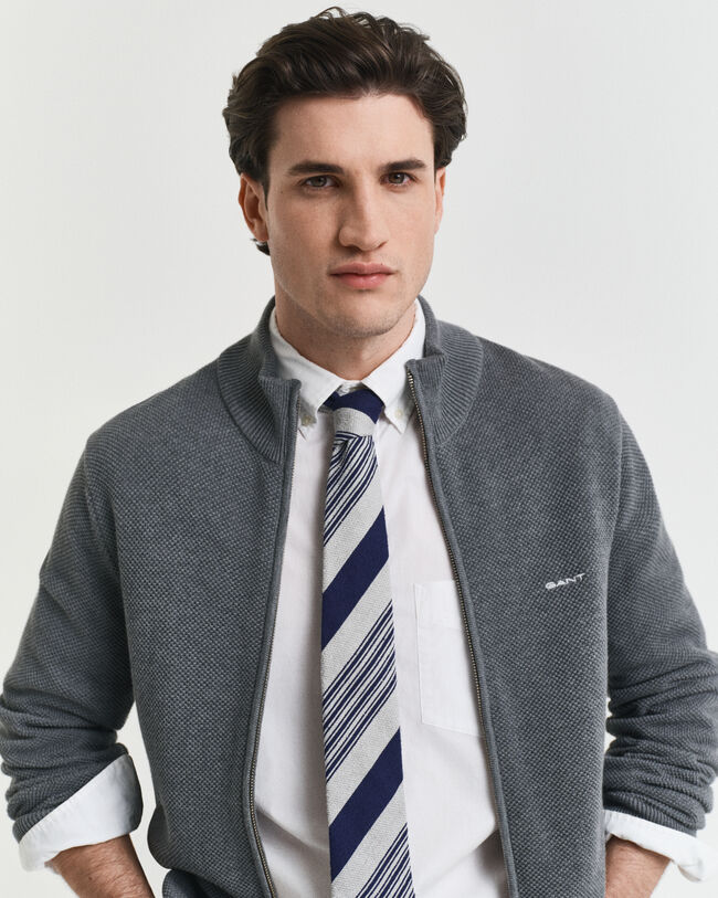 Strickjacke aus Baumwoll-Piqu&eacute;