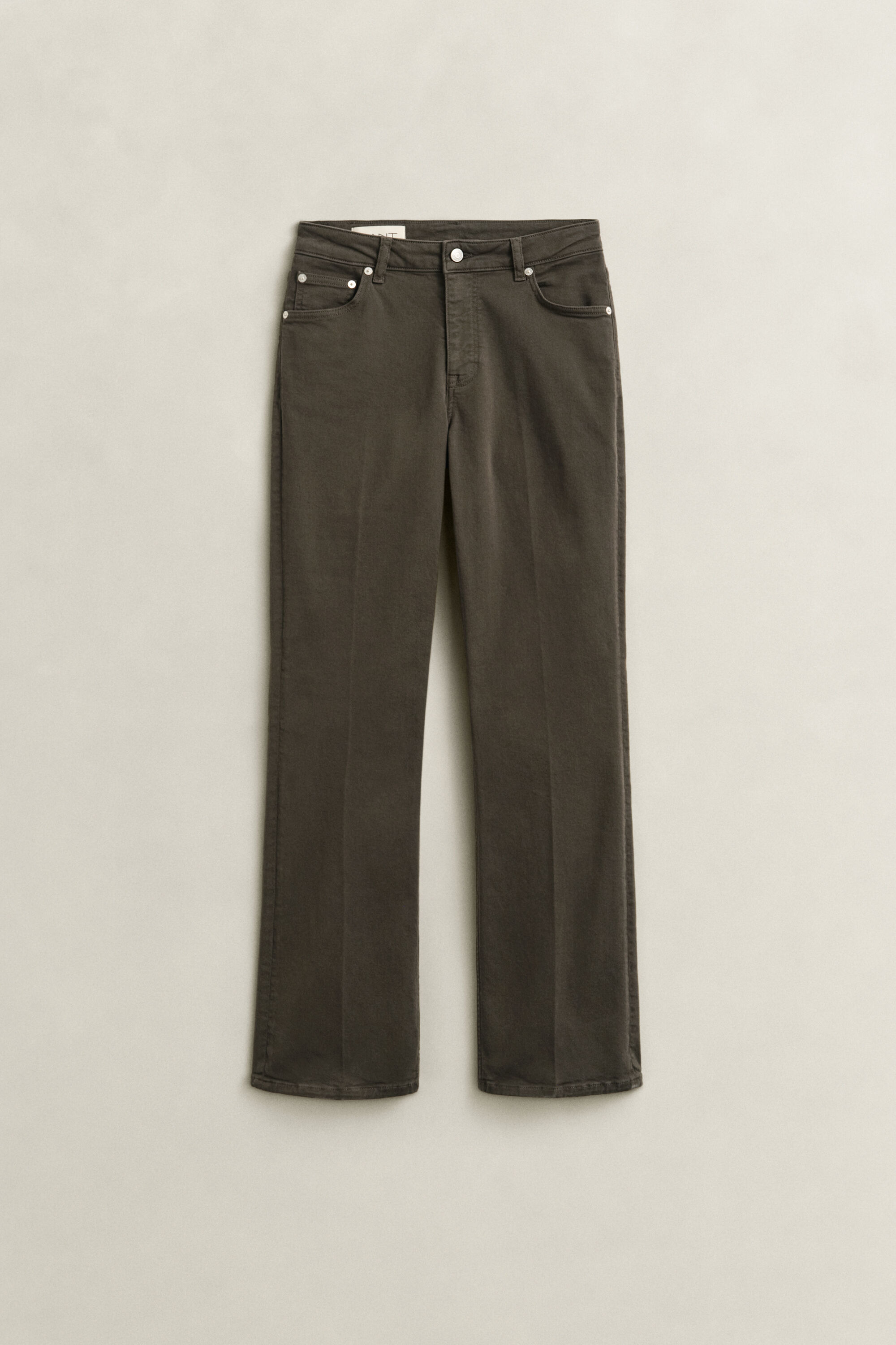 Farbige Slim Fit Jeans mit ausgestelltem Bein