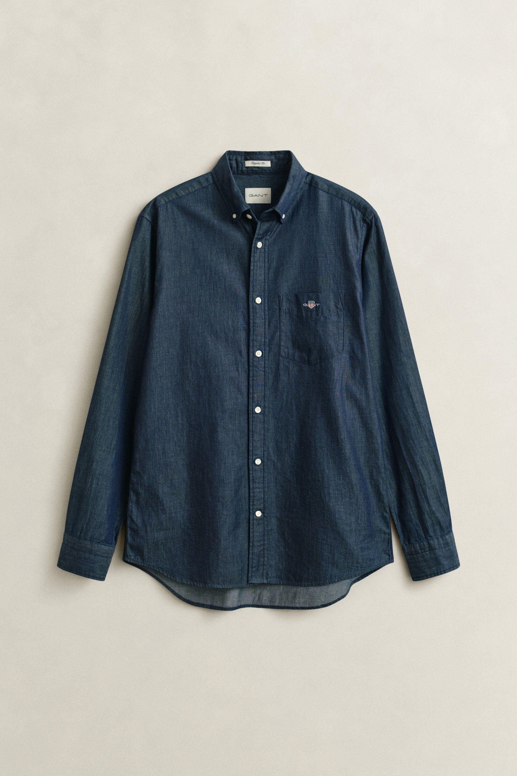 Regular Fit Indigo Hemd