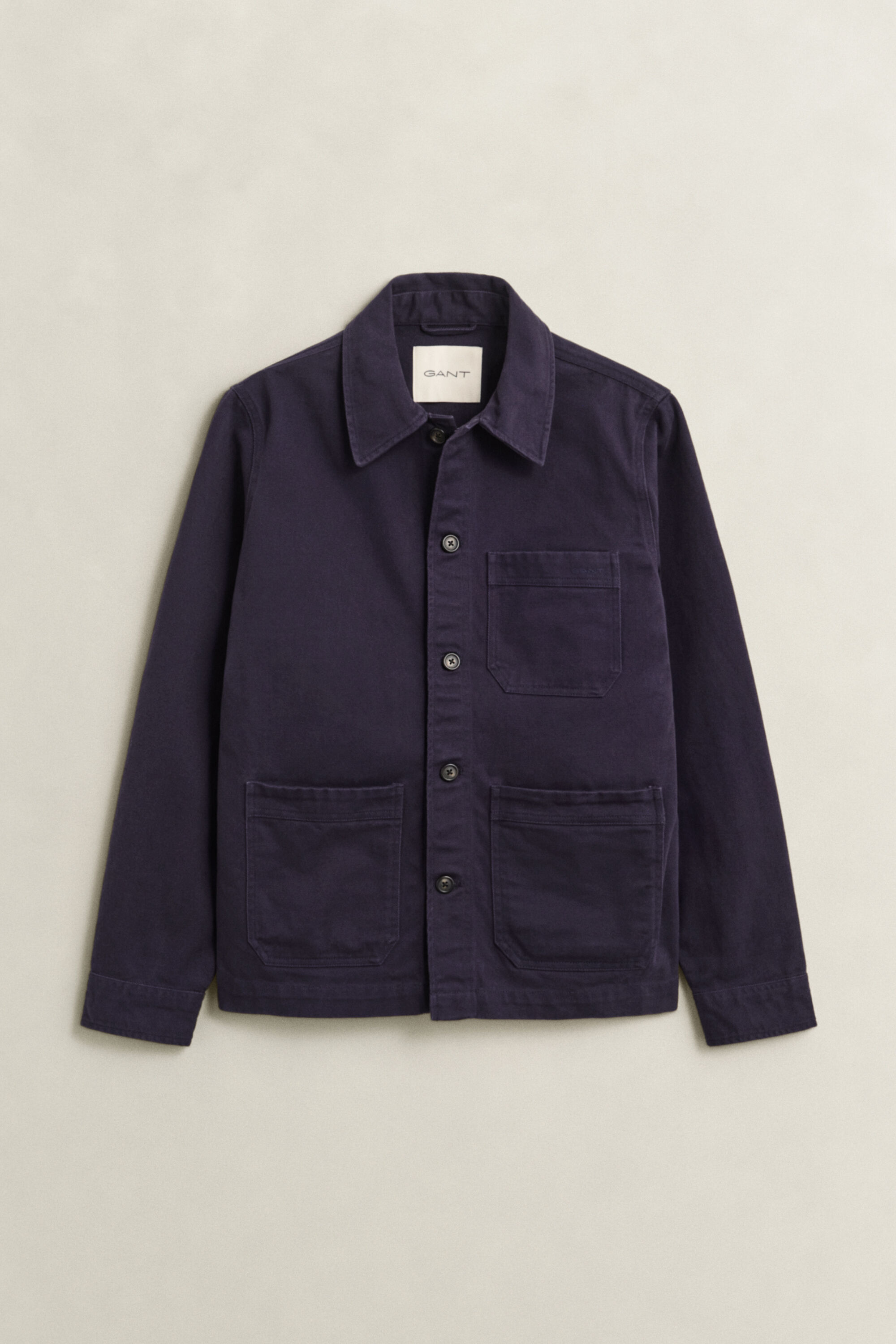 Hemdjacke aus gebürstetem Twill