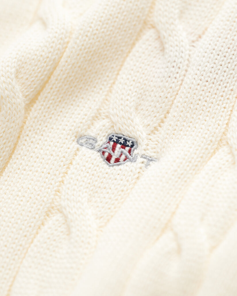 Teens Zopfstrick Troyer aus Baumwolle