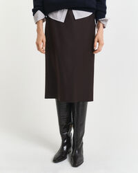 Bleistiftrock aus Wollmix in Midil&auml;nge