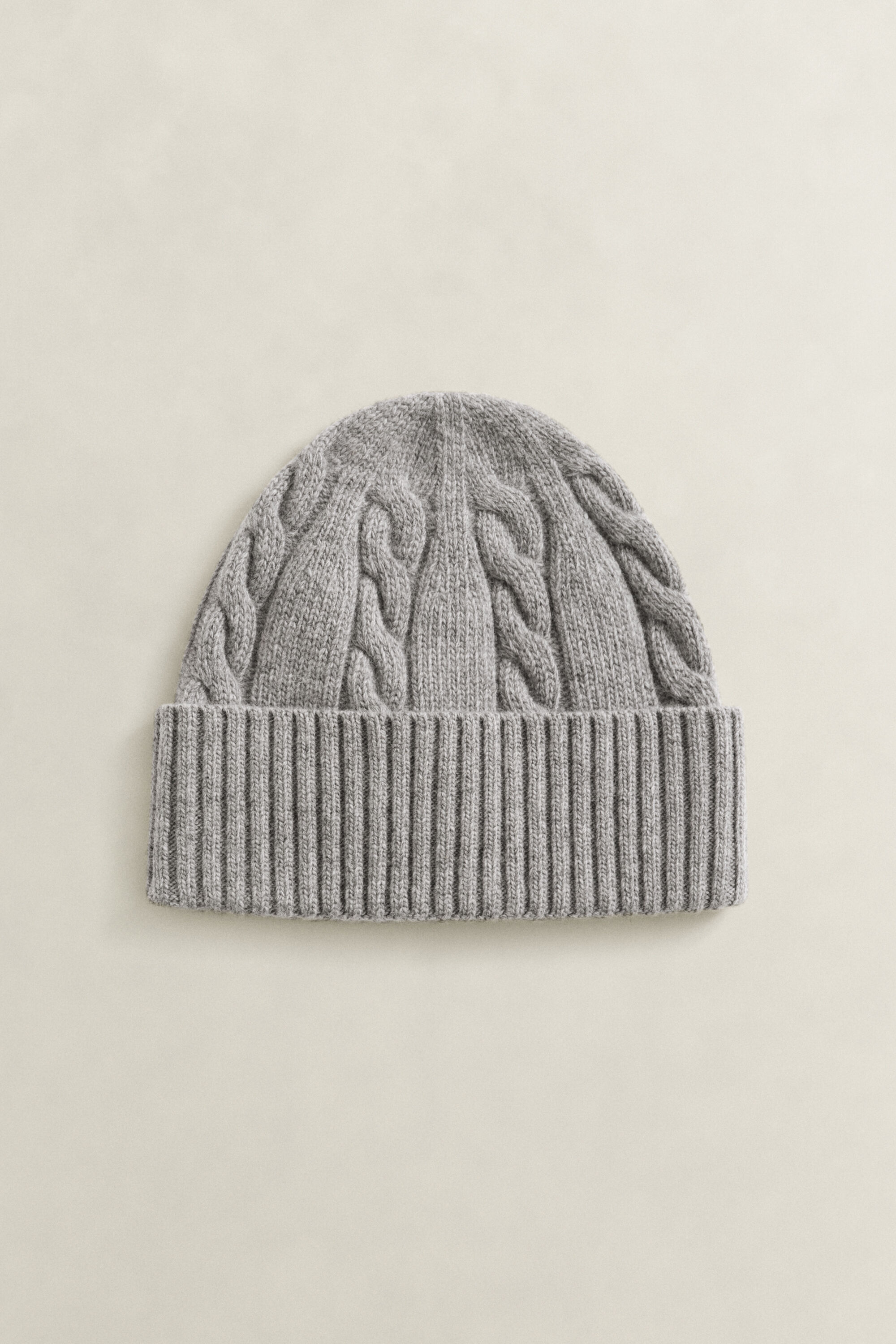 Zopfstrick-Beanie aus Lambswool