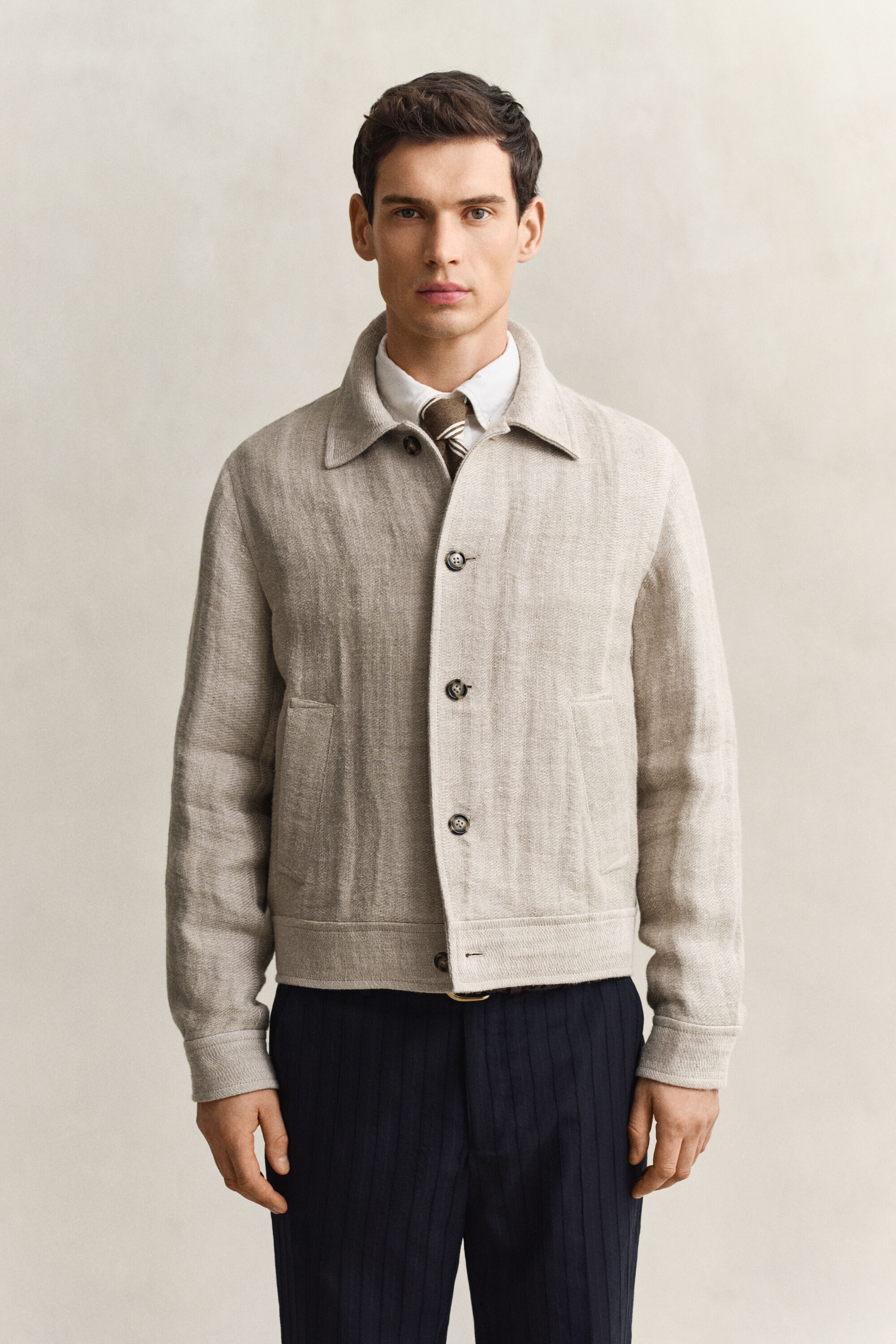Jacke aus gewaschenem Leinen