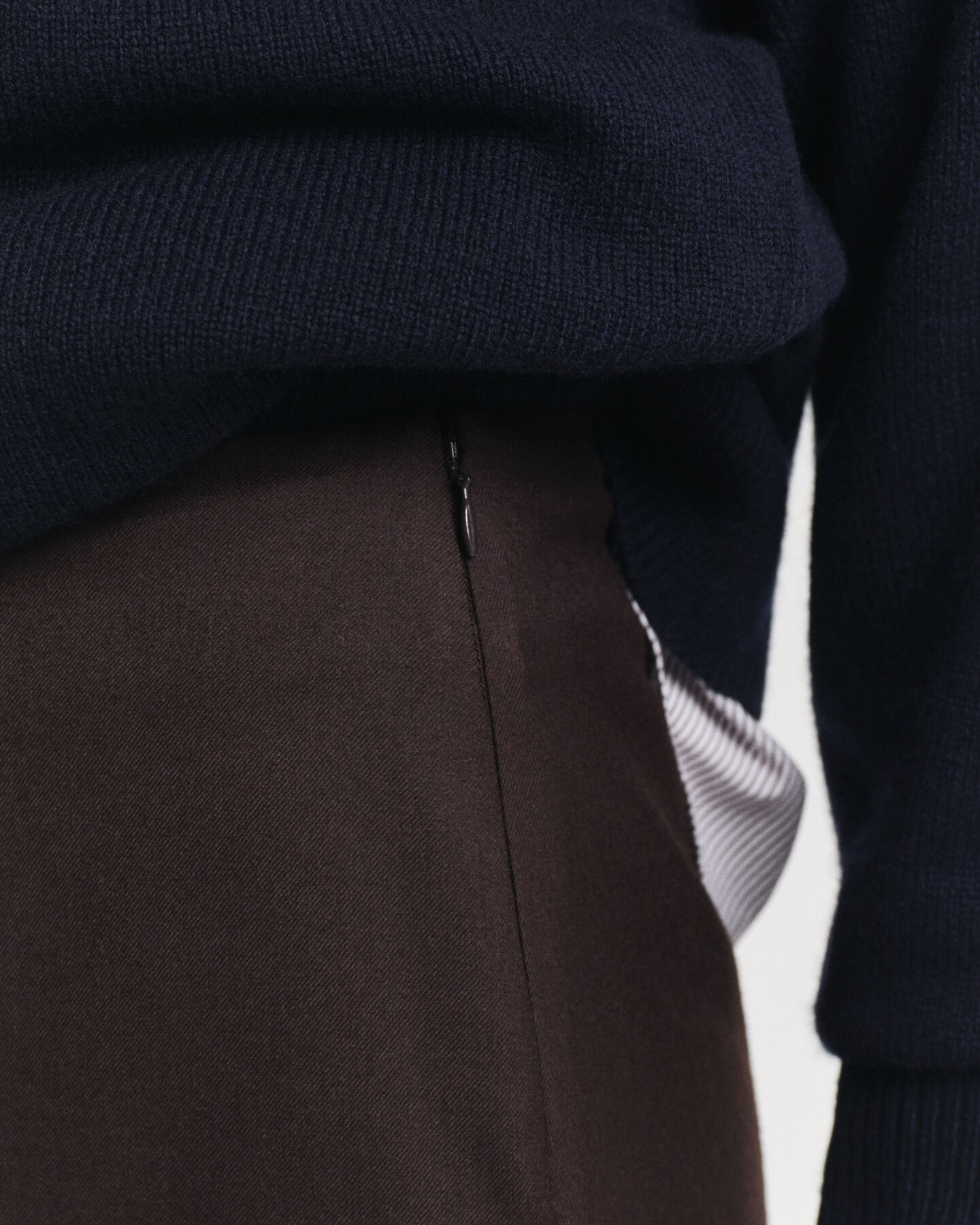 Bleistiftrock aus Wollmix in Midil&auml;nge