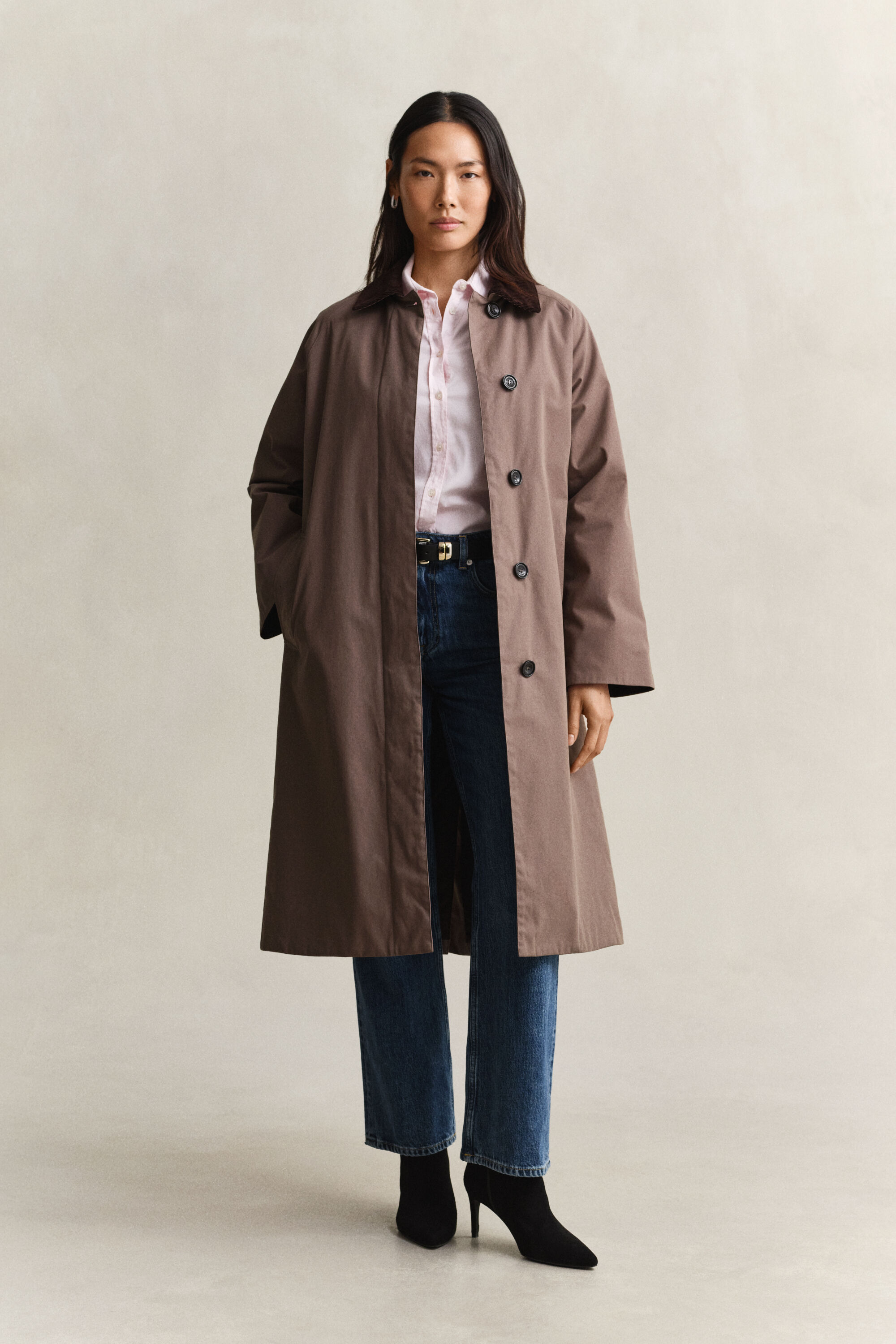 Stretch Oxford-Bluse