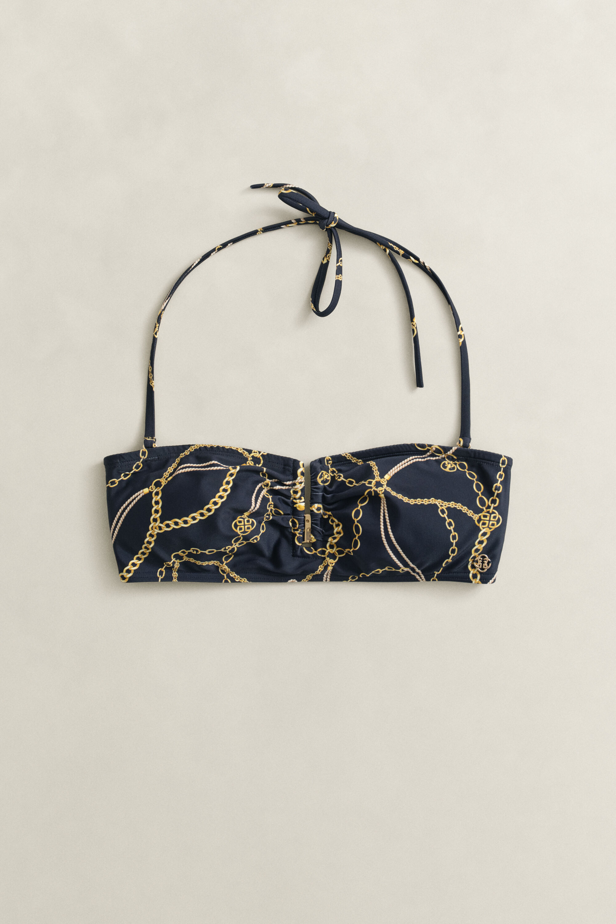 Chain Print Bandeau-Bikinioberteil