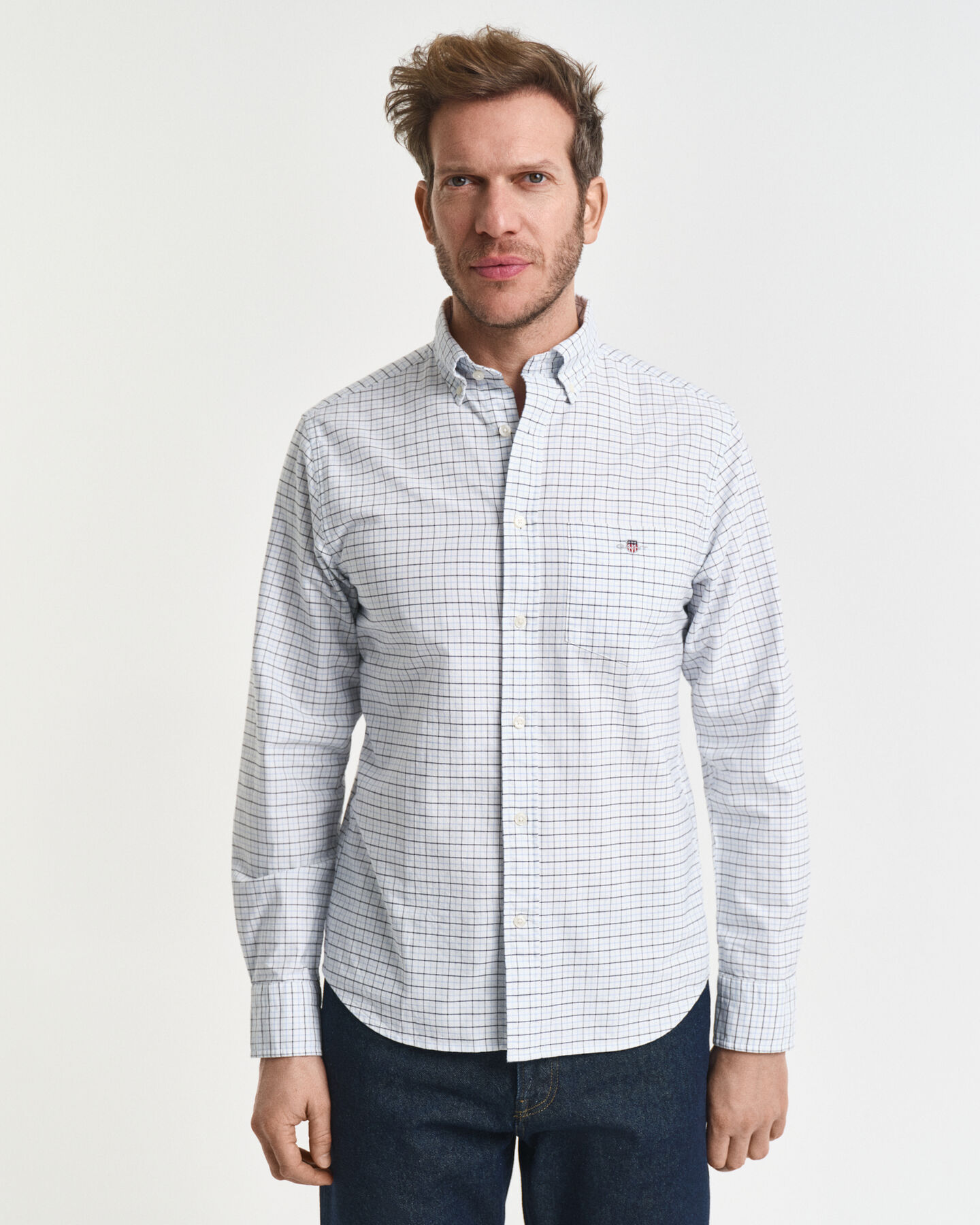 Regular Fit Tattersall Classic Oxford-Hemd