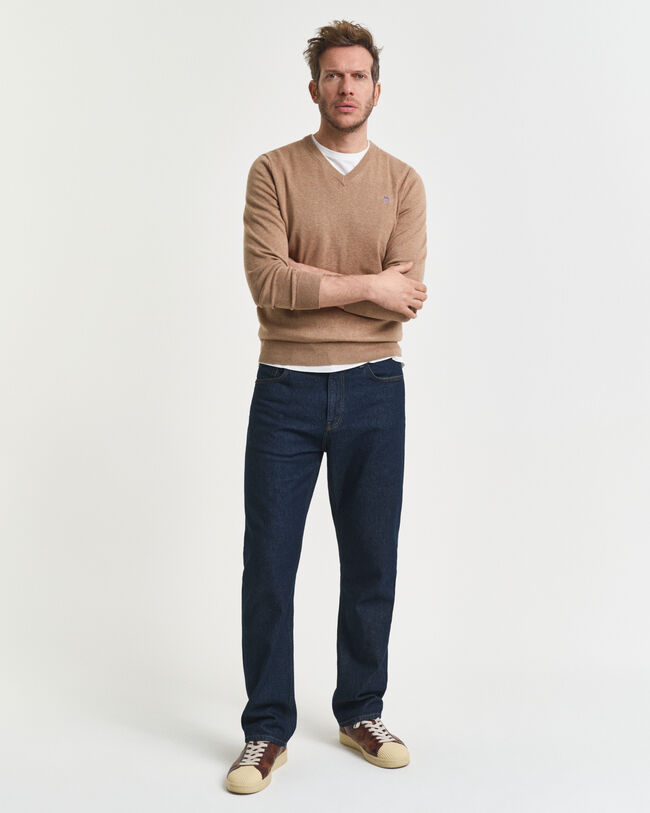 Klassischer V-Neck Pullover aus Baumwolle