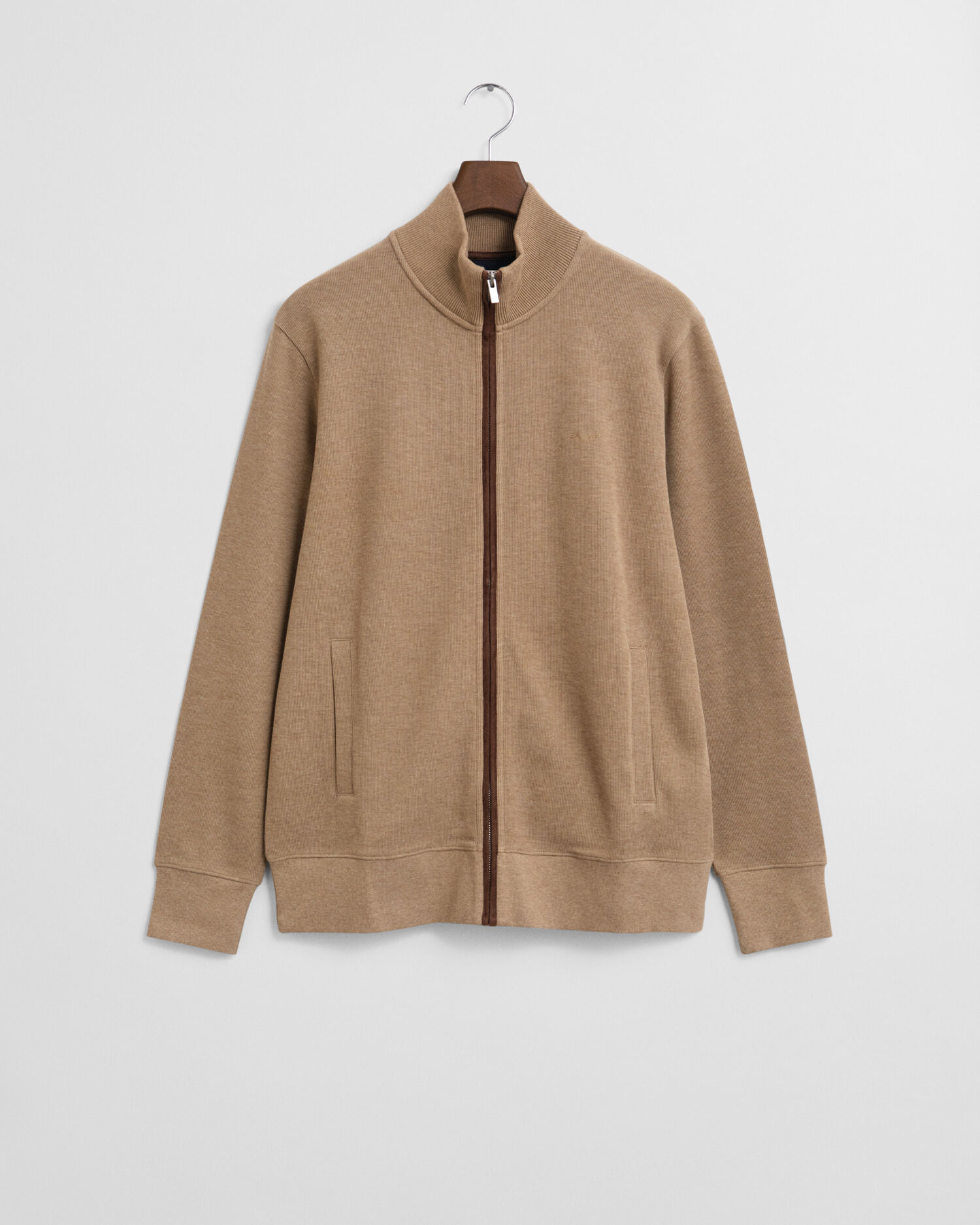 Sacker Rib Strickjacke mit Reißverschluss