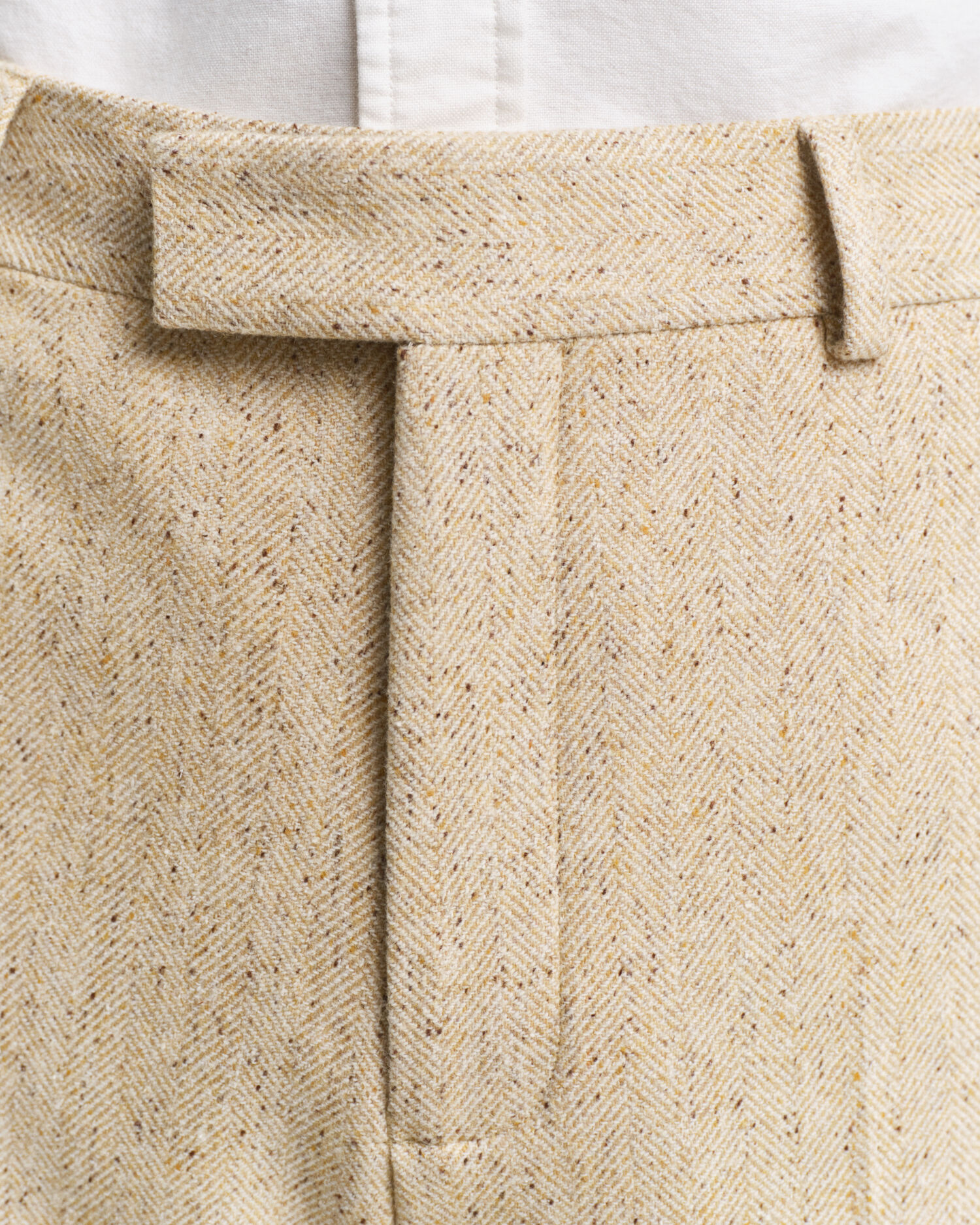 Relaxed Fit Herringbone Anzughose mit Noppeneffekt