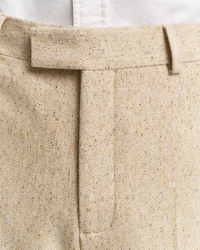 Relaxed Fit Herringbone Anzughose mit Noppeneffekt