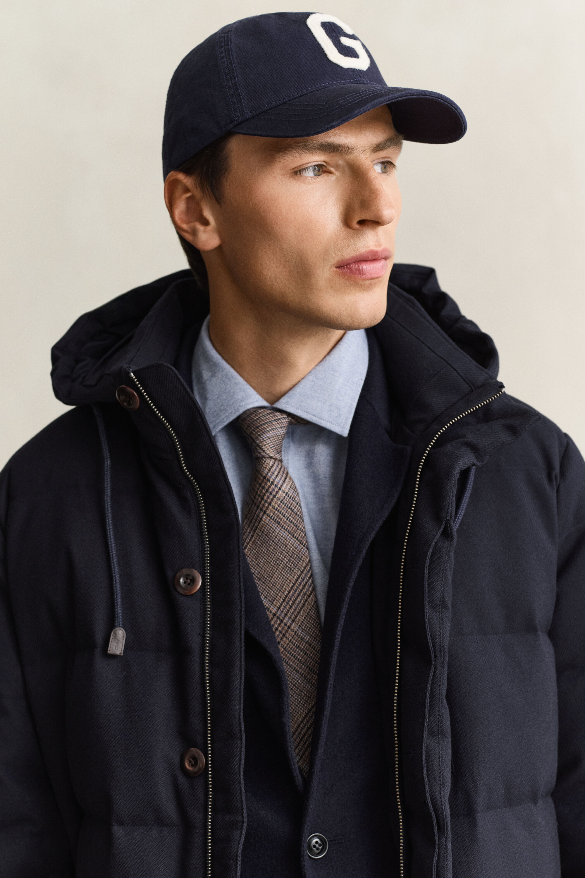 Mittellange Flanelldaunenjacke