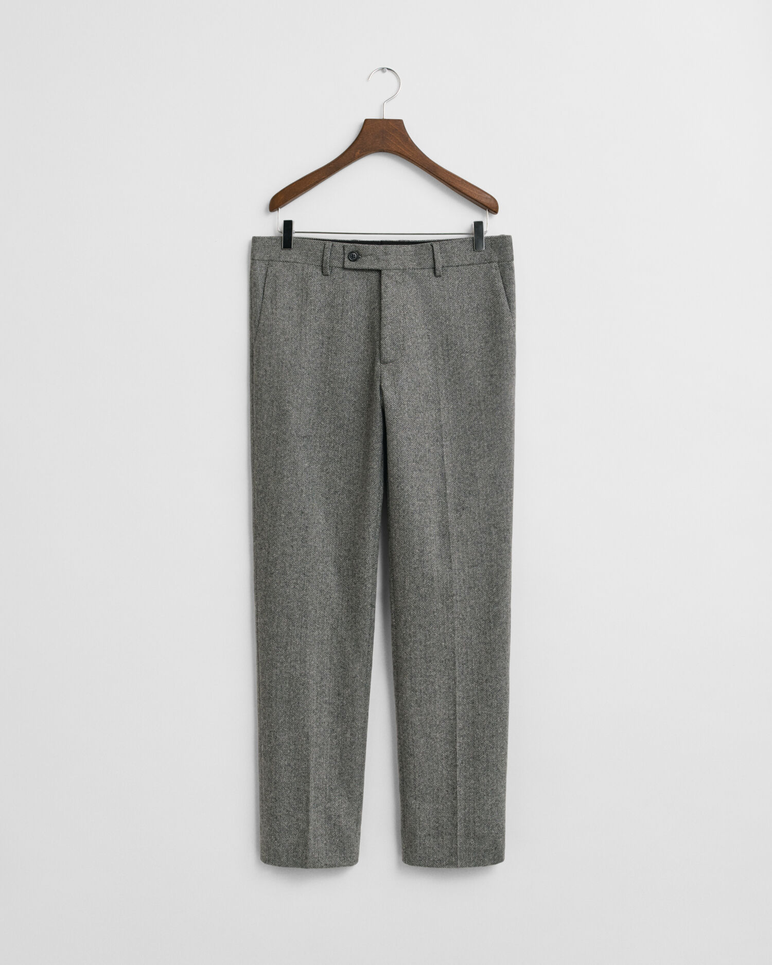 Slim Fit Herringbone Anzughose aus Flanell