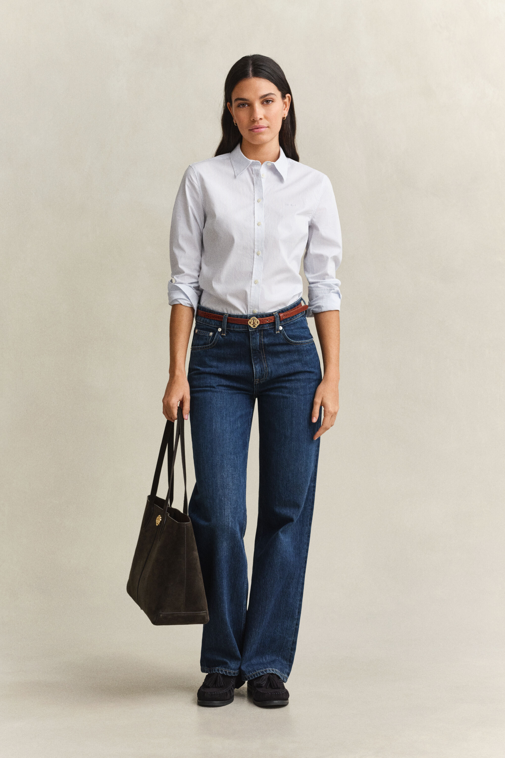 Gestreifte Popeline-Bluse
