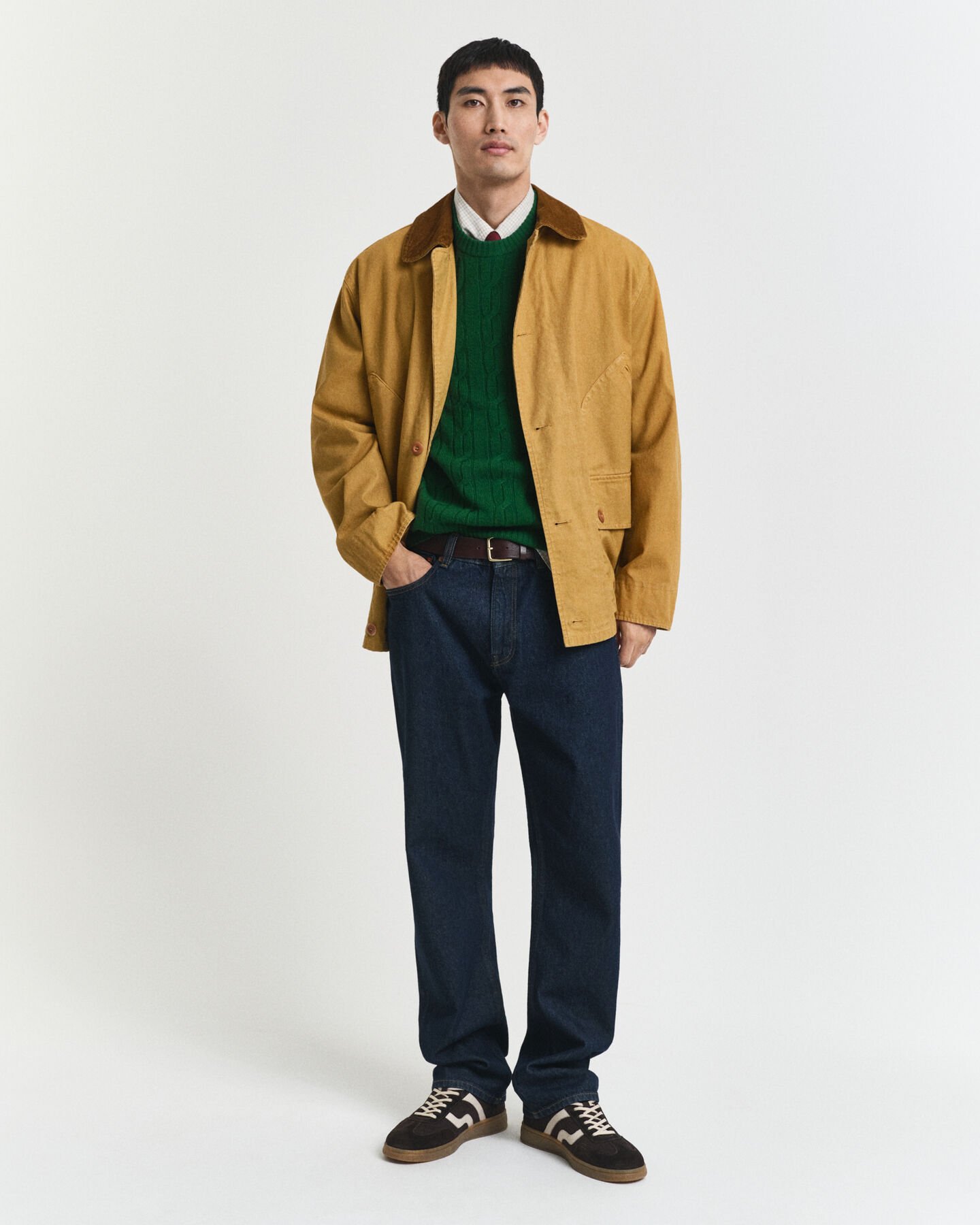 Lambswool Zopfstrick Rundhalspullover