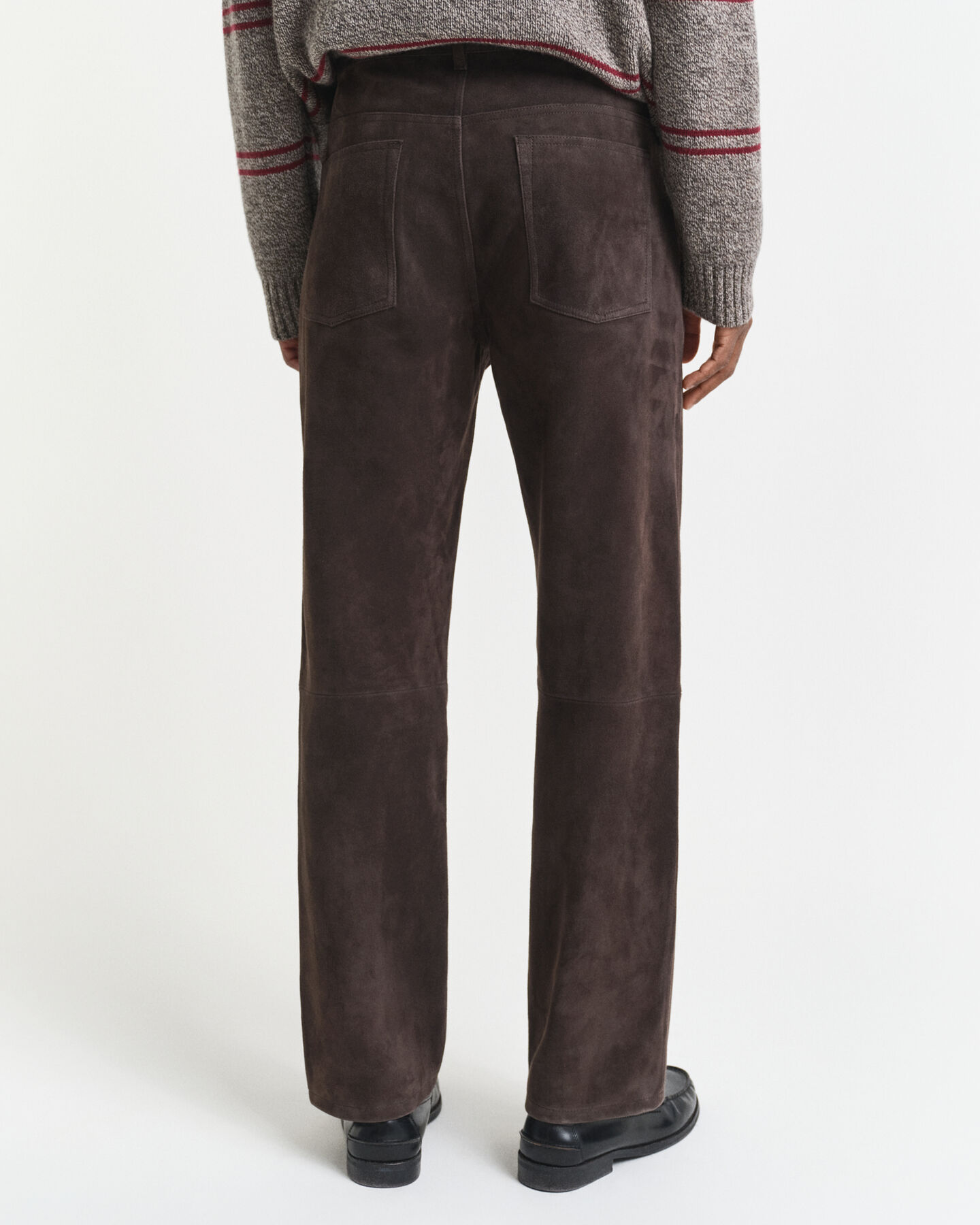 Straight Fit Jeans aus Veloursleder