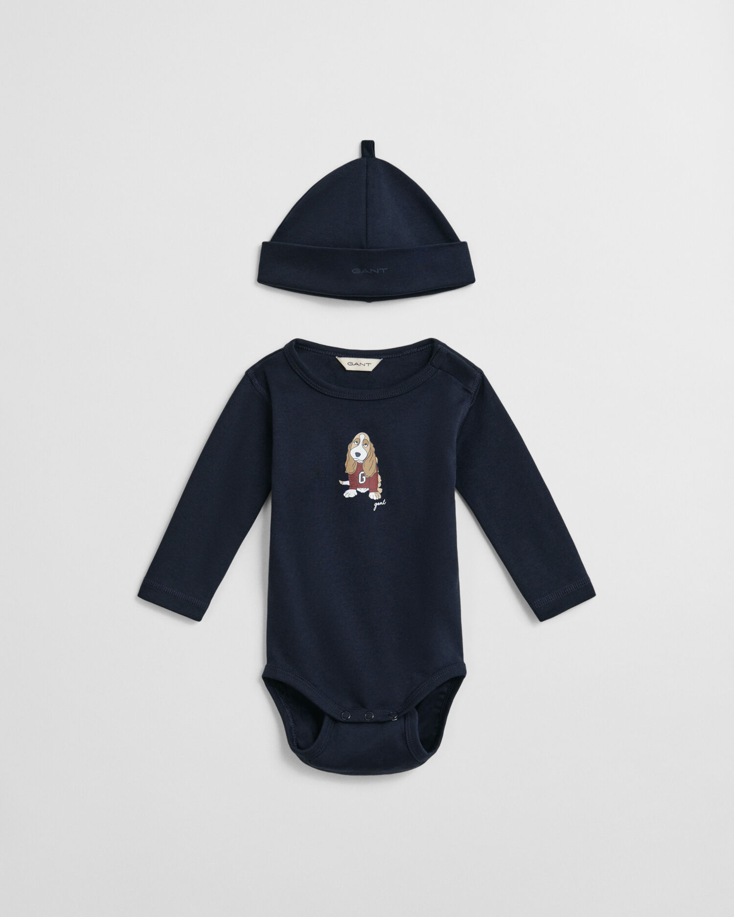Baby Body und Beanie mit Hunde-Print