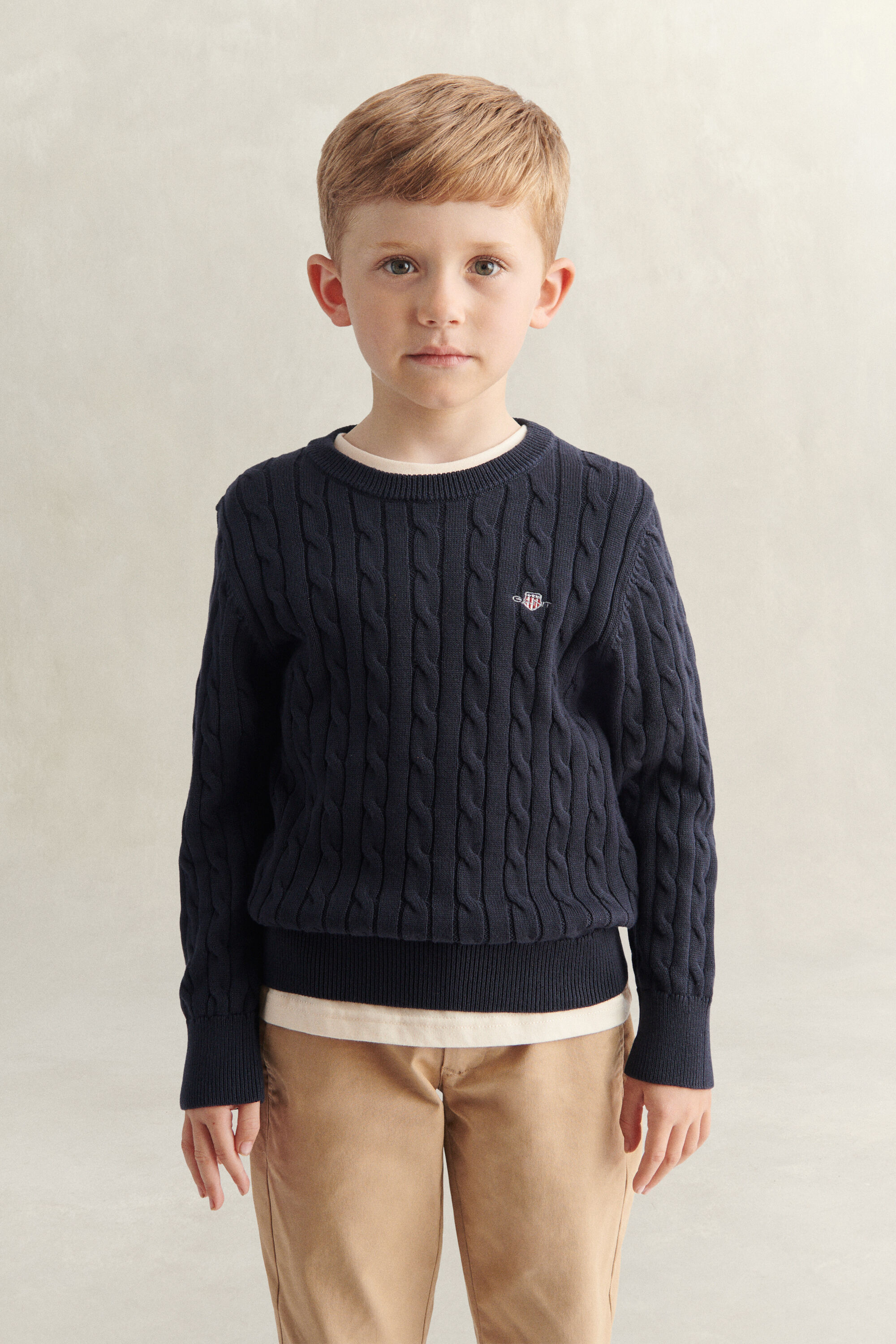 Boys Shield Zopfstrick Pullover