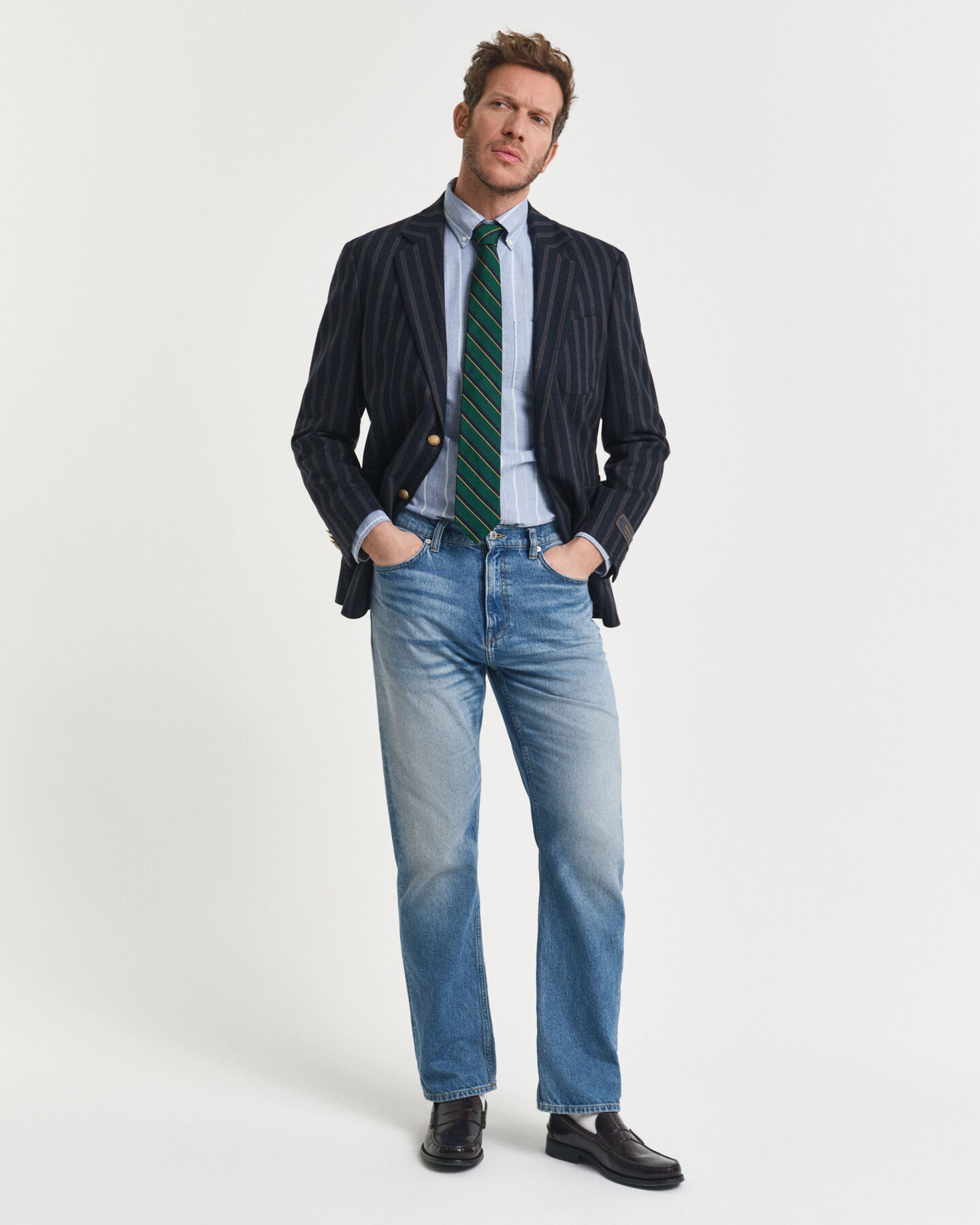 Regular Fit Classic Oxford-Hemd mit Streifen