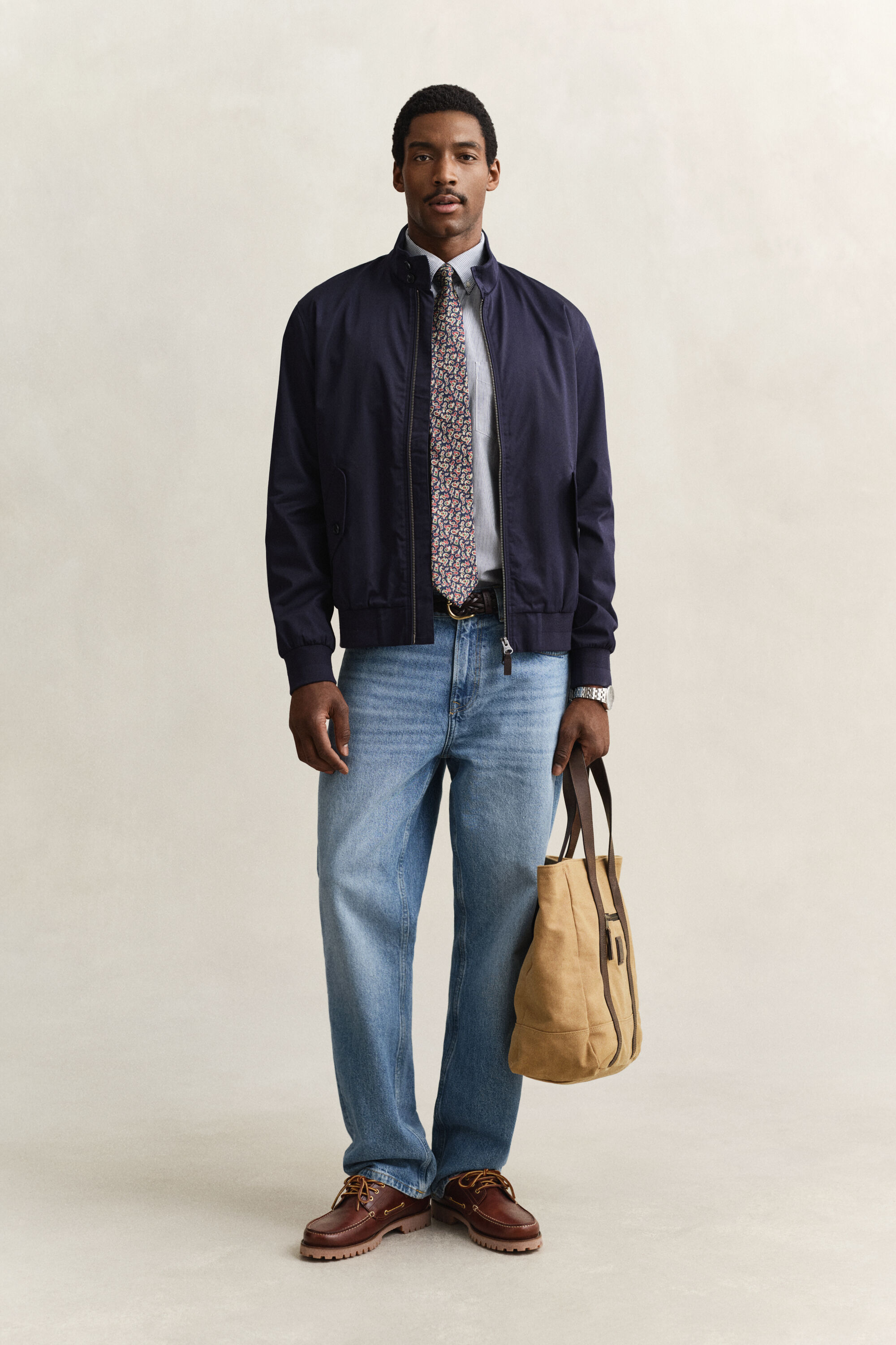 Harrington-Jacke aus Baumwollgemisch