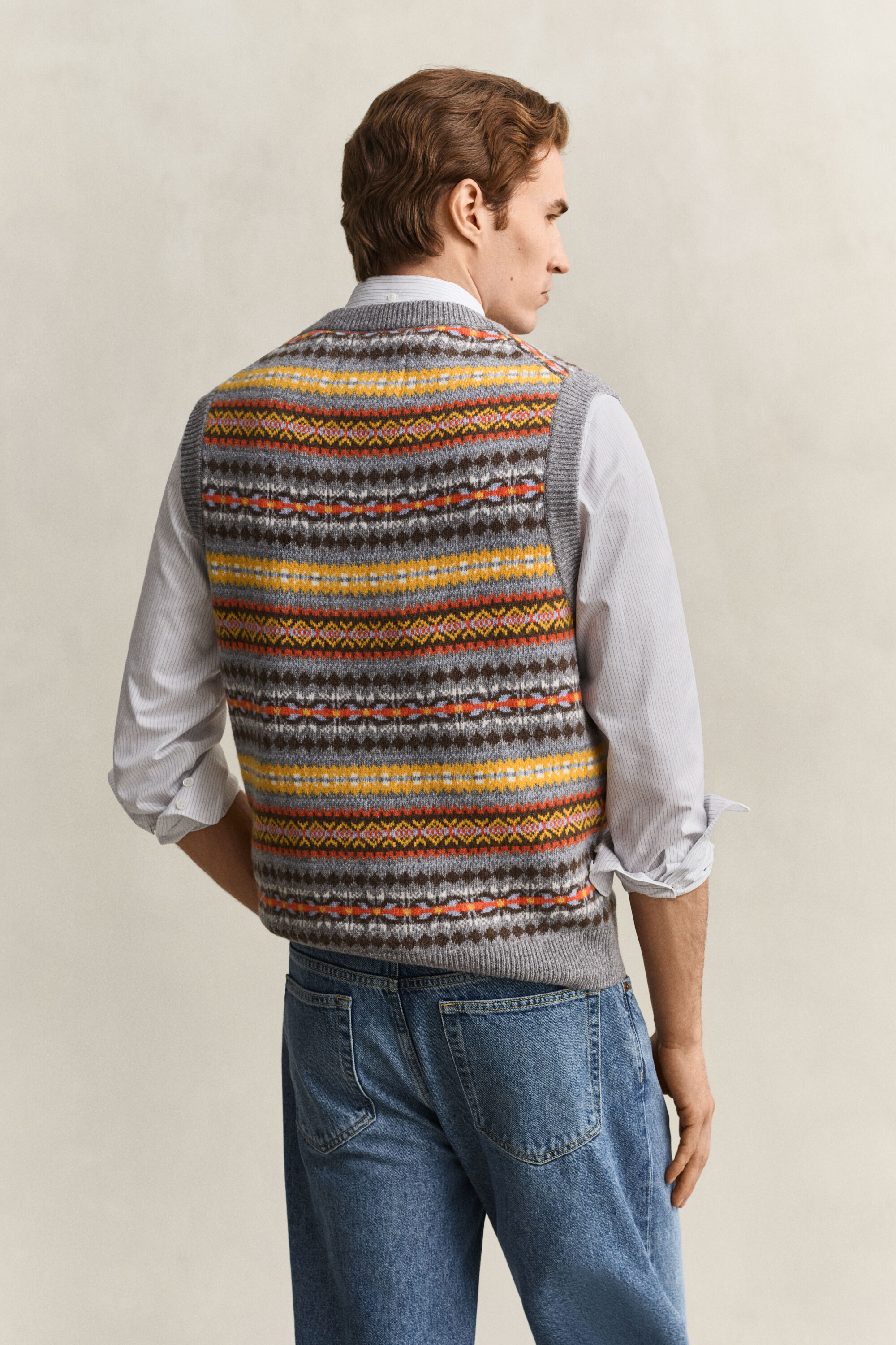 Pullunder mit Fair-Isle-Muster