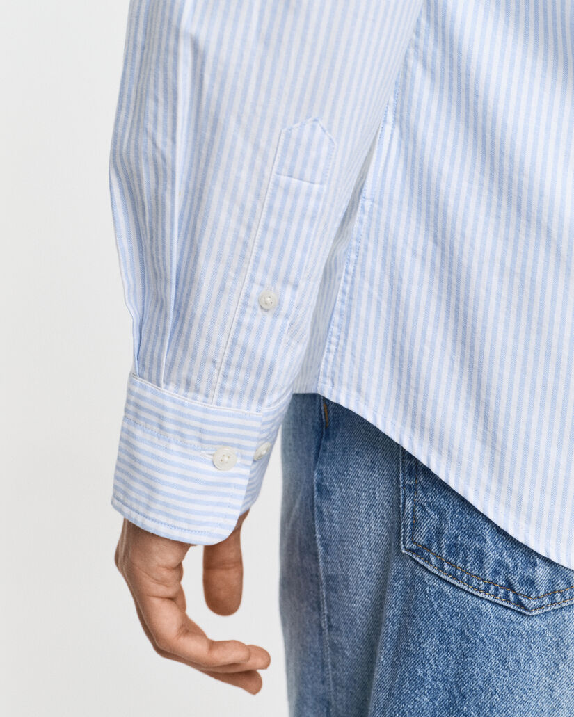 Slim Fit Classic Oxford-Hemd mit Bankerstreifen