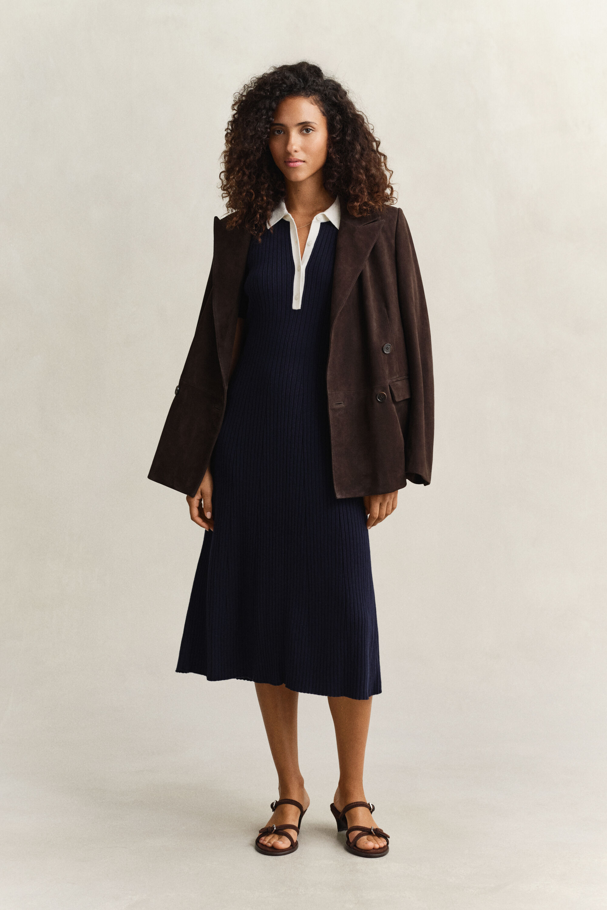 Polokleid aus Rippstrick