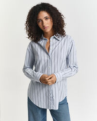 Gestreifte Relaxed Fit Luxury Oxford-Bluse