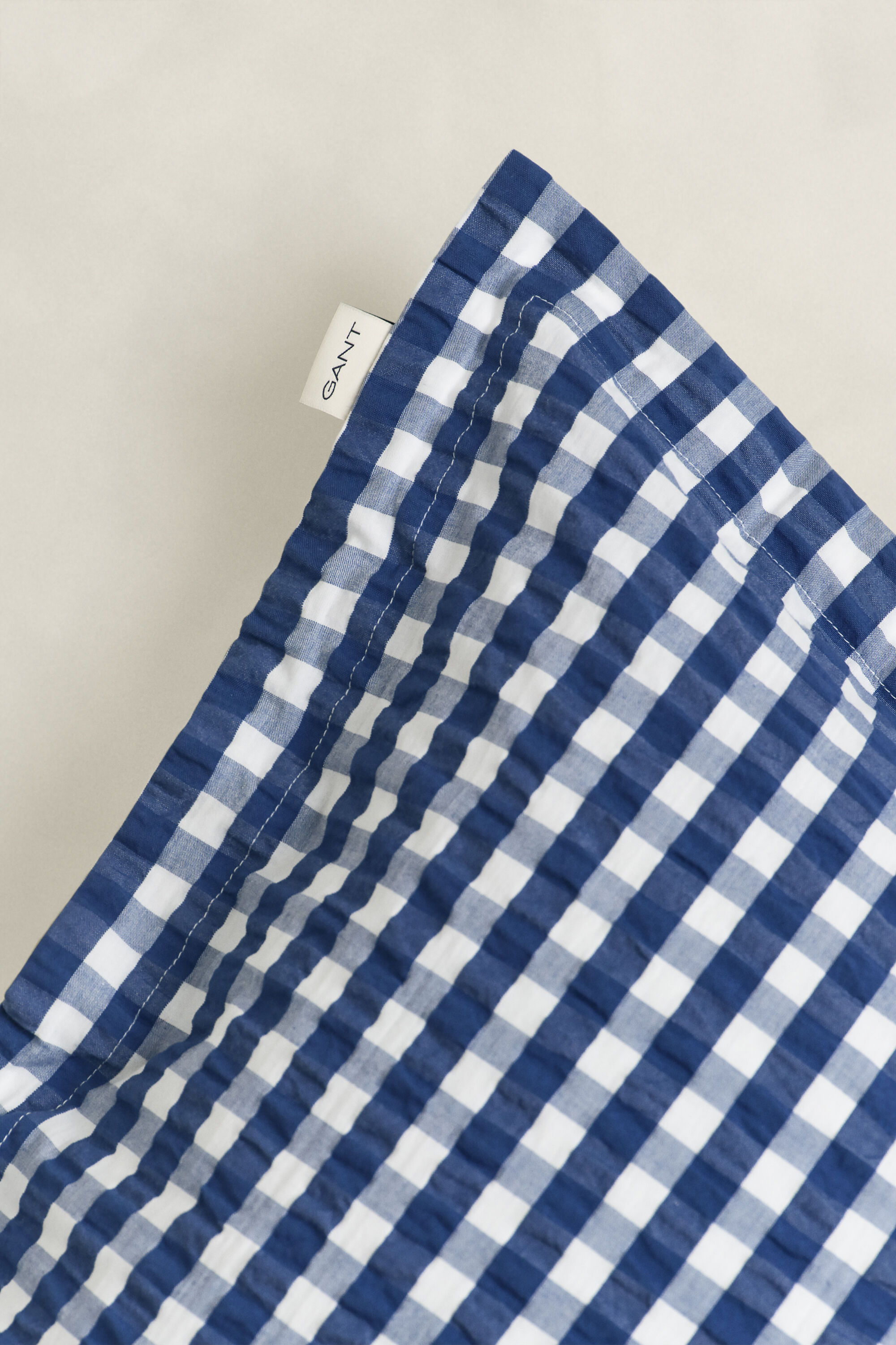 Seersucker Kopfkissenbezug mit Karomuster