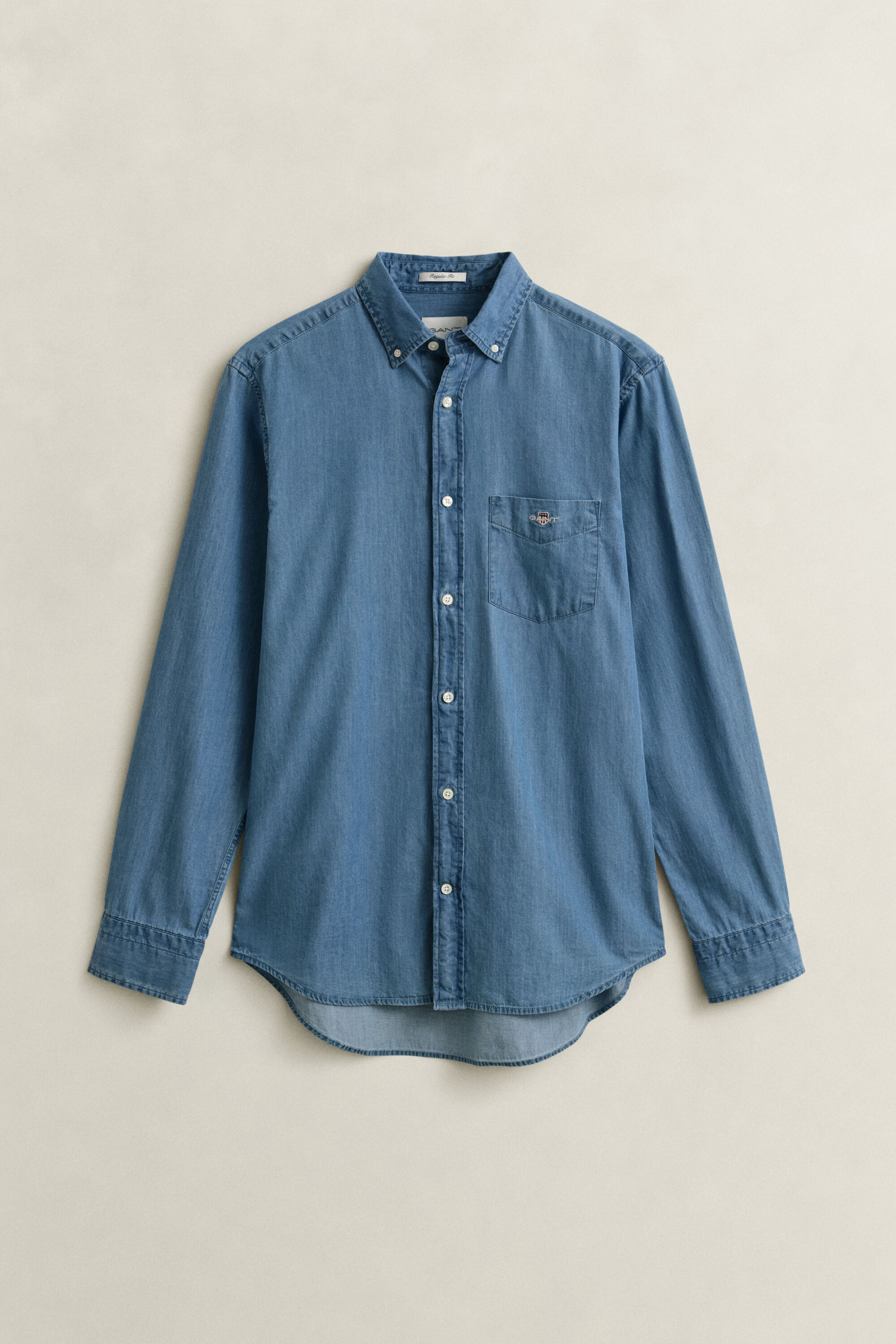 Regular Fit Indigo Hemd