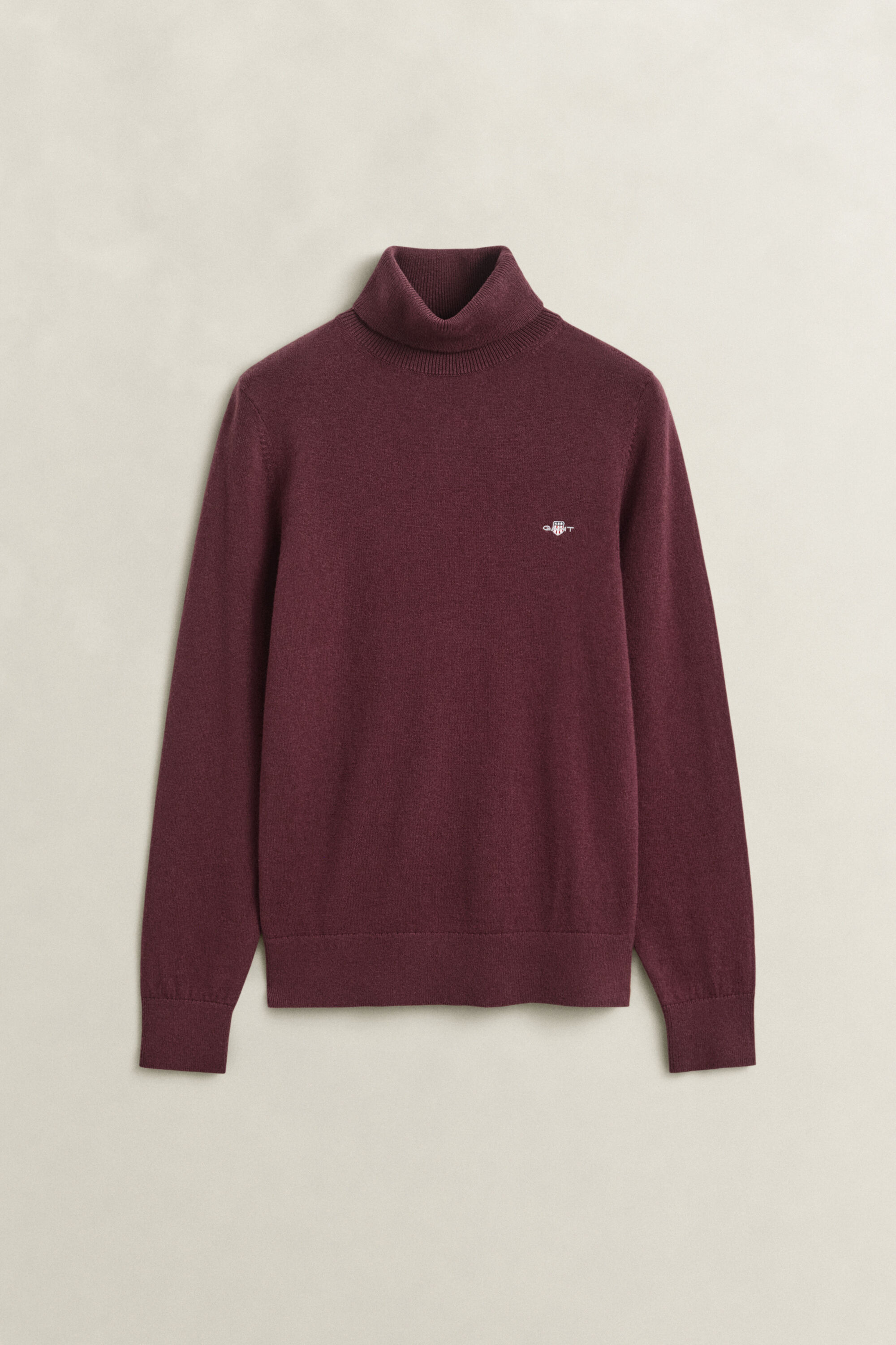 Rollkragenpullover aus Wolle und Biobaumwolle