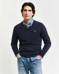 Superfine Lambswool V-Neck Pullover