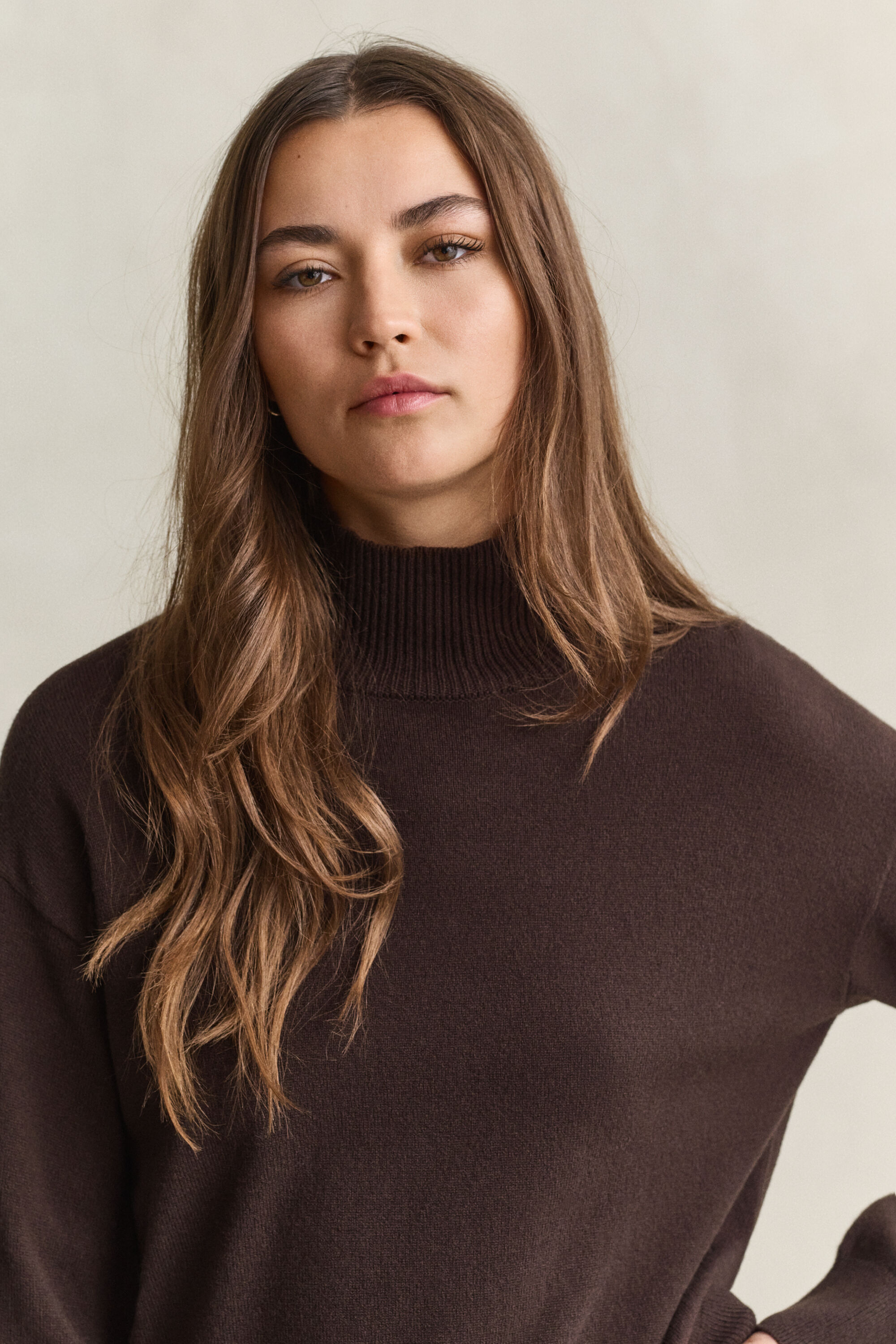 Stehkragenpullover aus feiner Lambswool