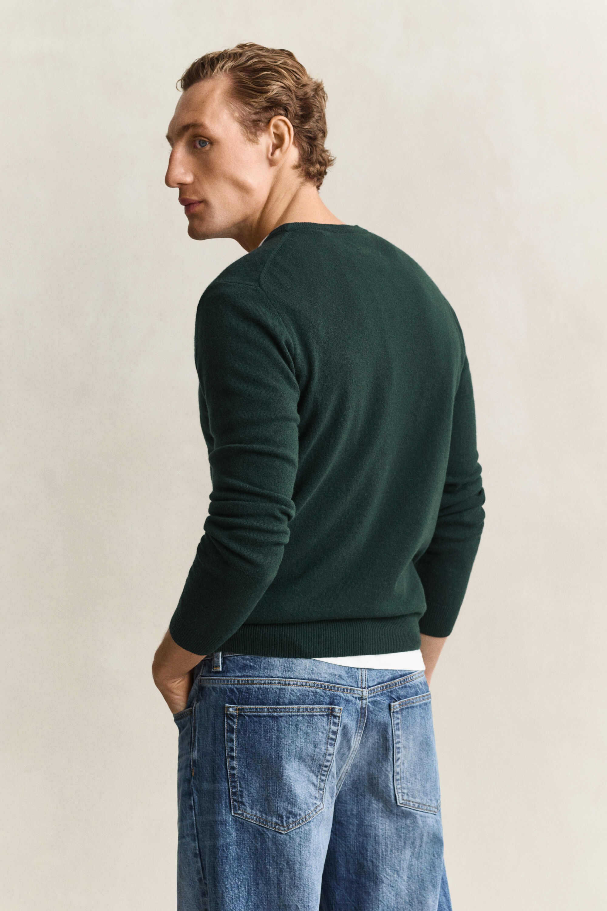 Rundhalspullover aus Lambswool