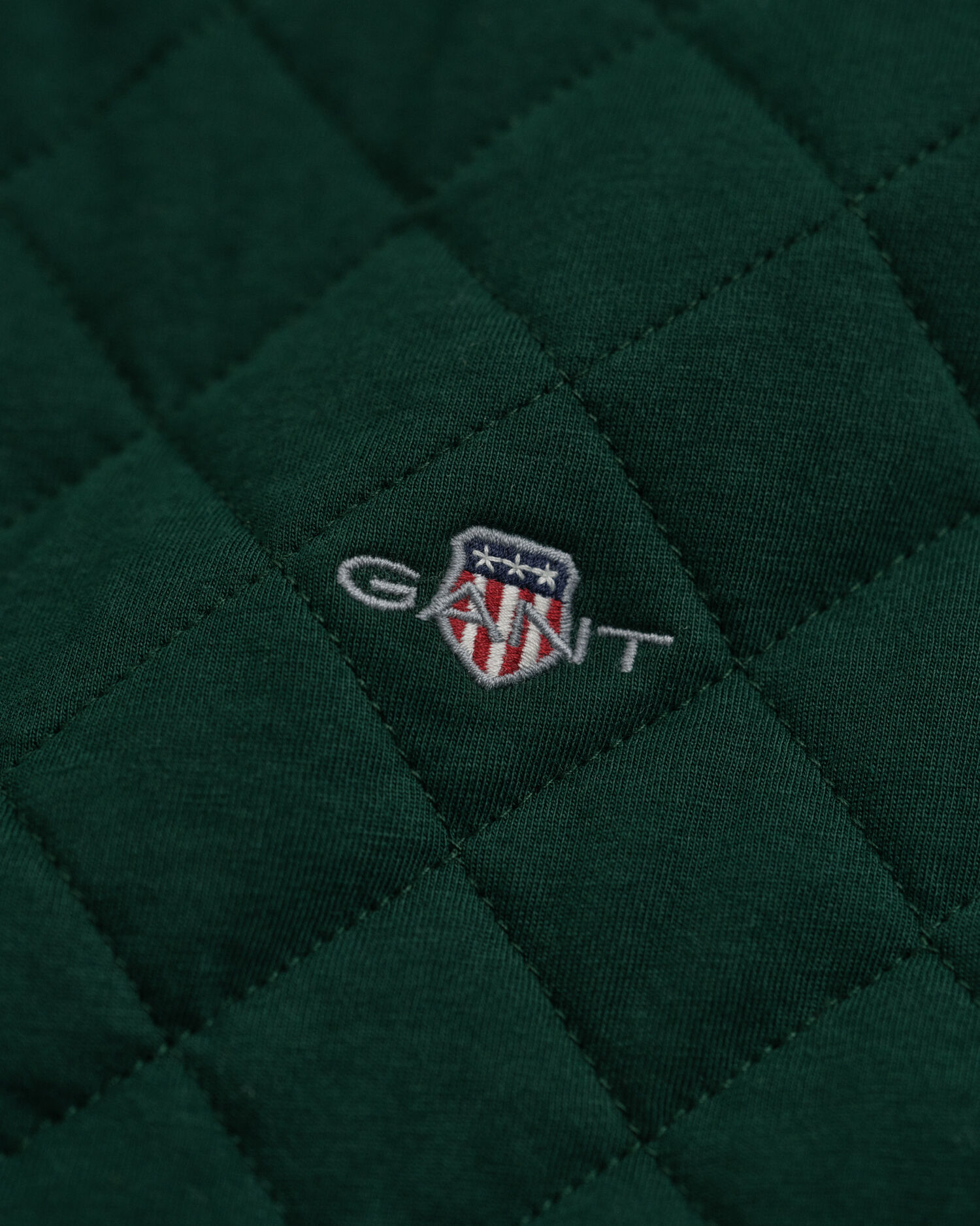 Gesteppte Sweatjacke mit Reißverschluss und Cord-Kragen