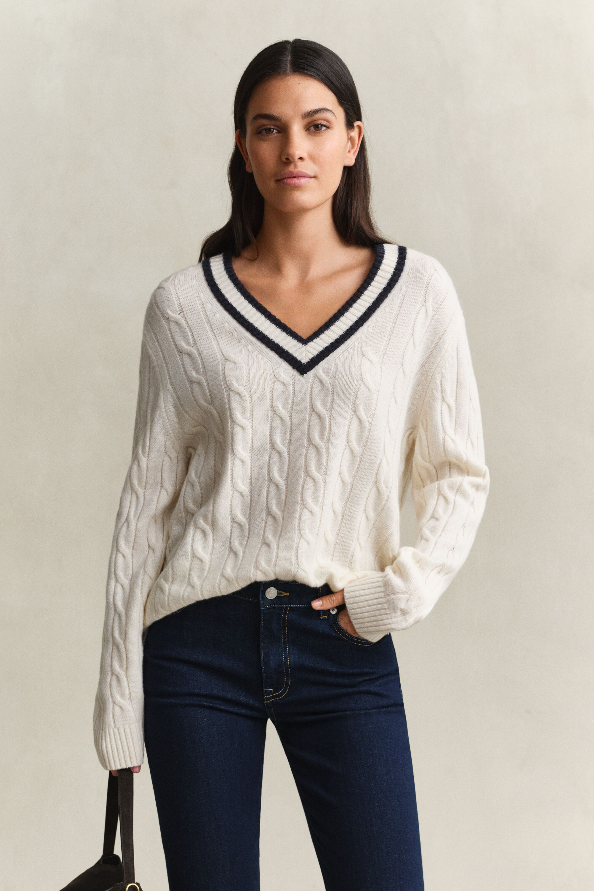 Zopfstrick Pullover aus Merinowolle