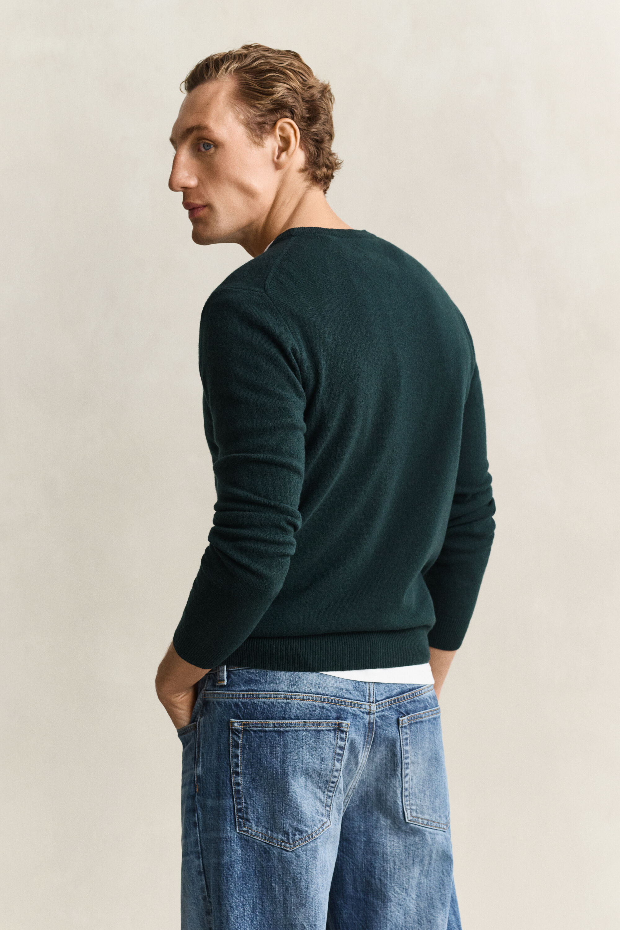 Rundhalspullover aus Lambswool