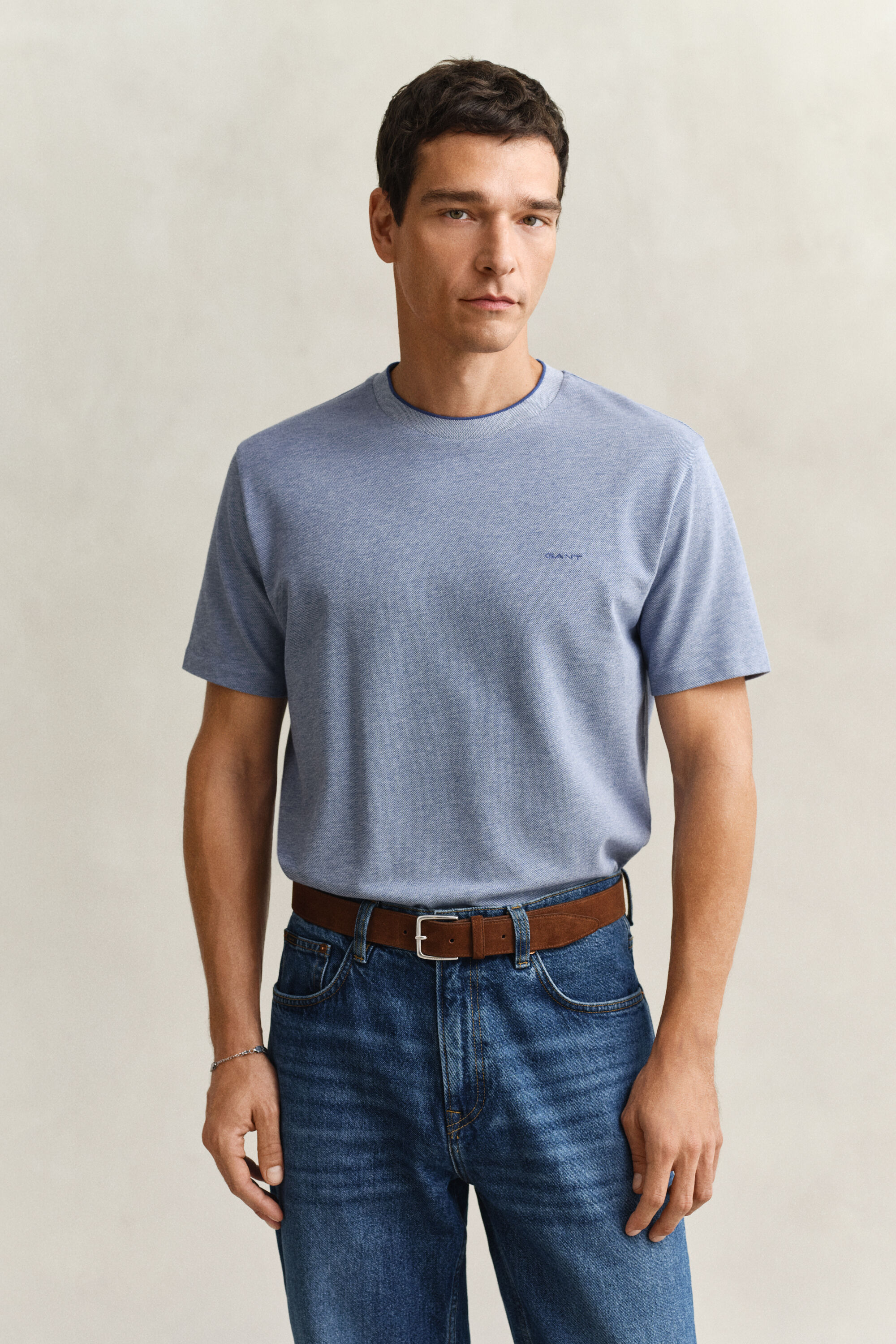 Two-Toned Piqué T-Shirt