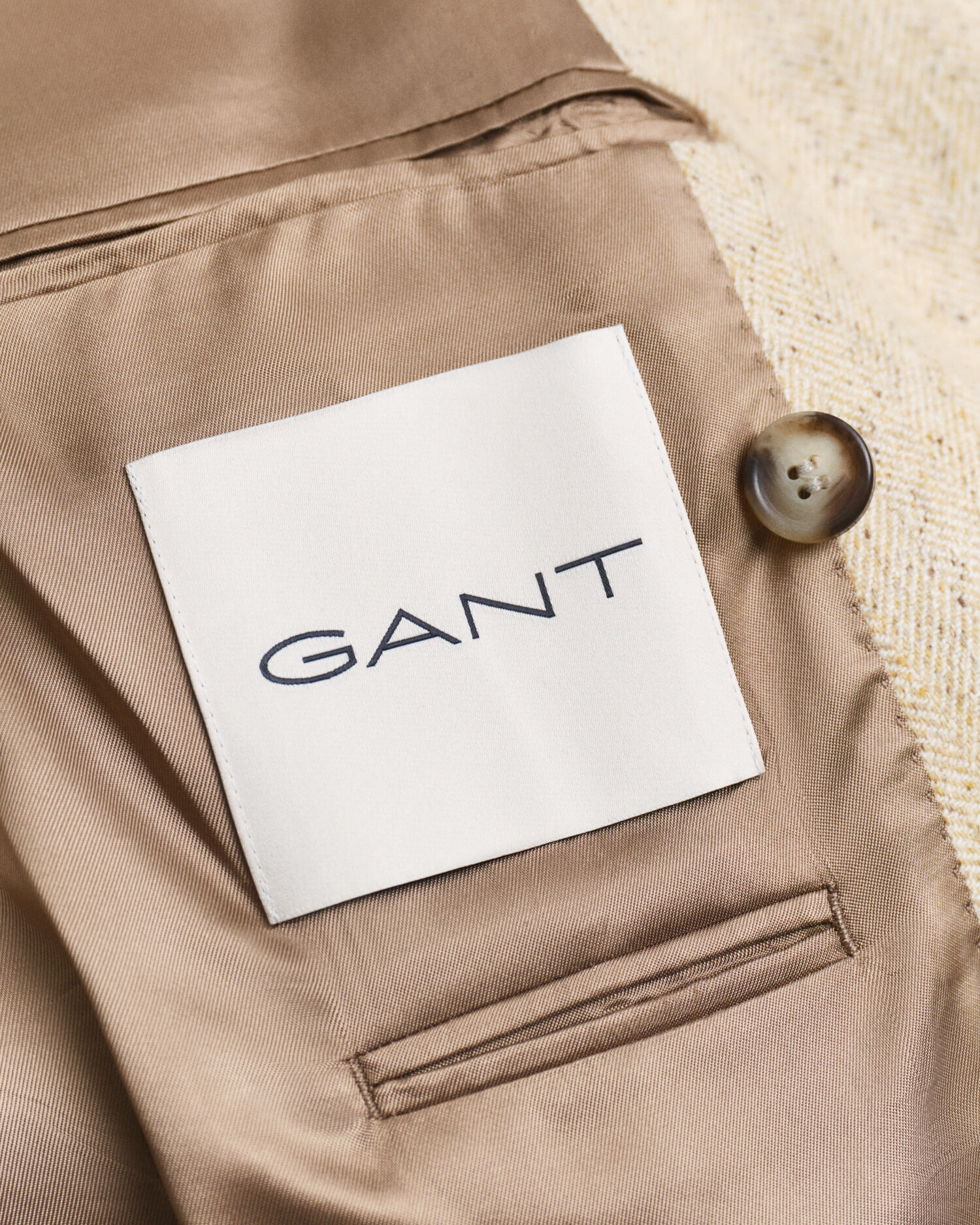 Relaxed Fit Herringbone Anzugsakko mit Noppenstruktur