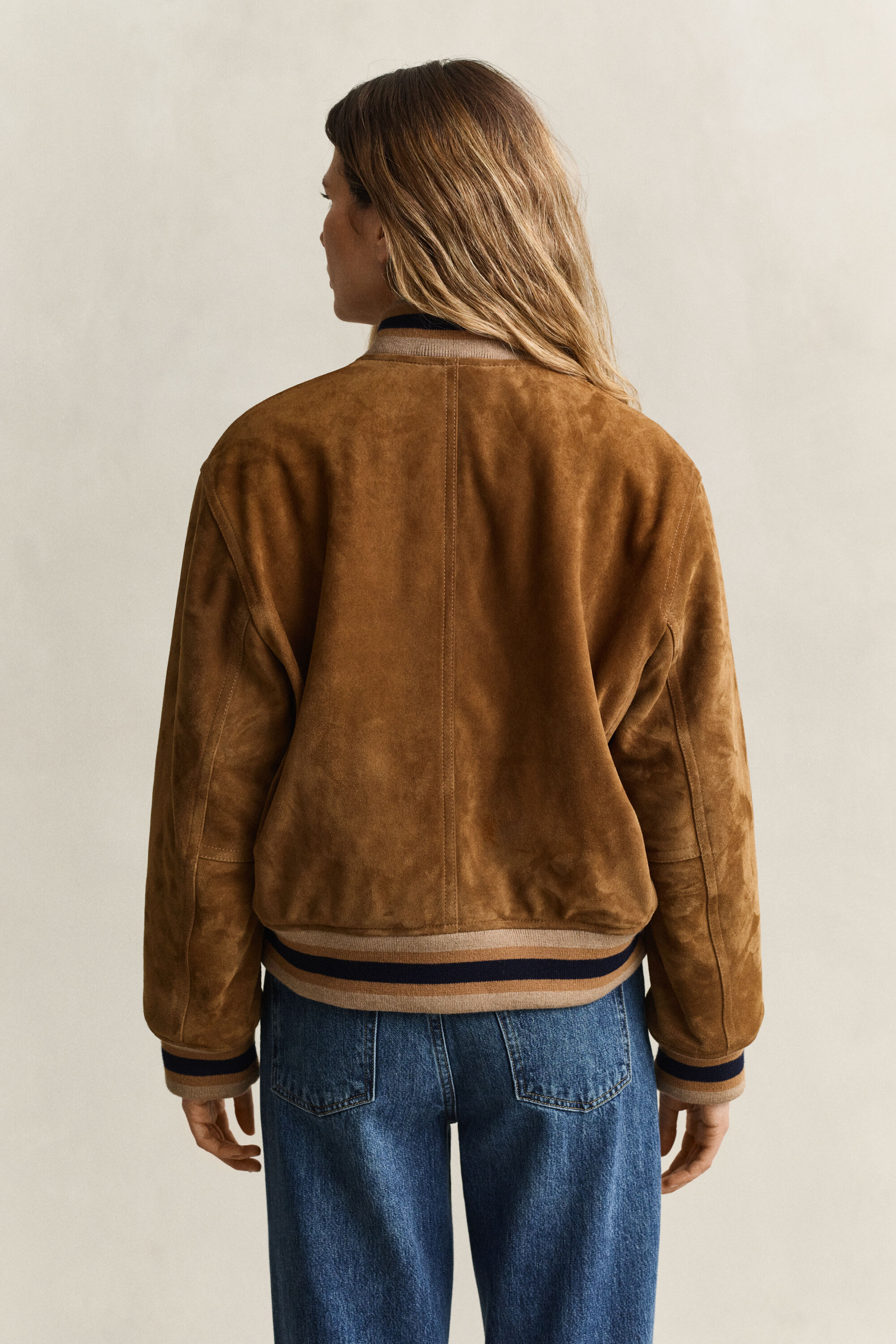 Gant x Yale Varsity Jacket aus Veloursleder